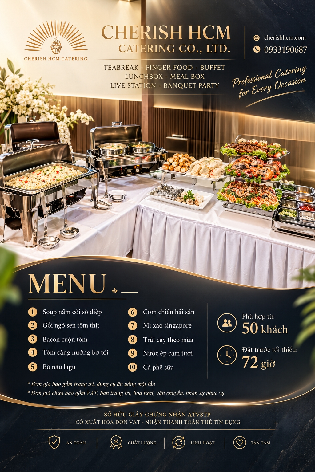 08324 Tiệc Buffet 10 món - Tiệc 50 khách
