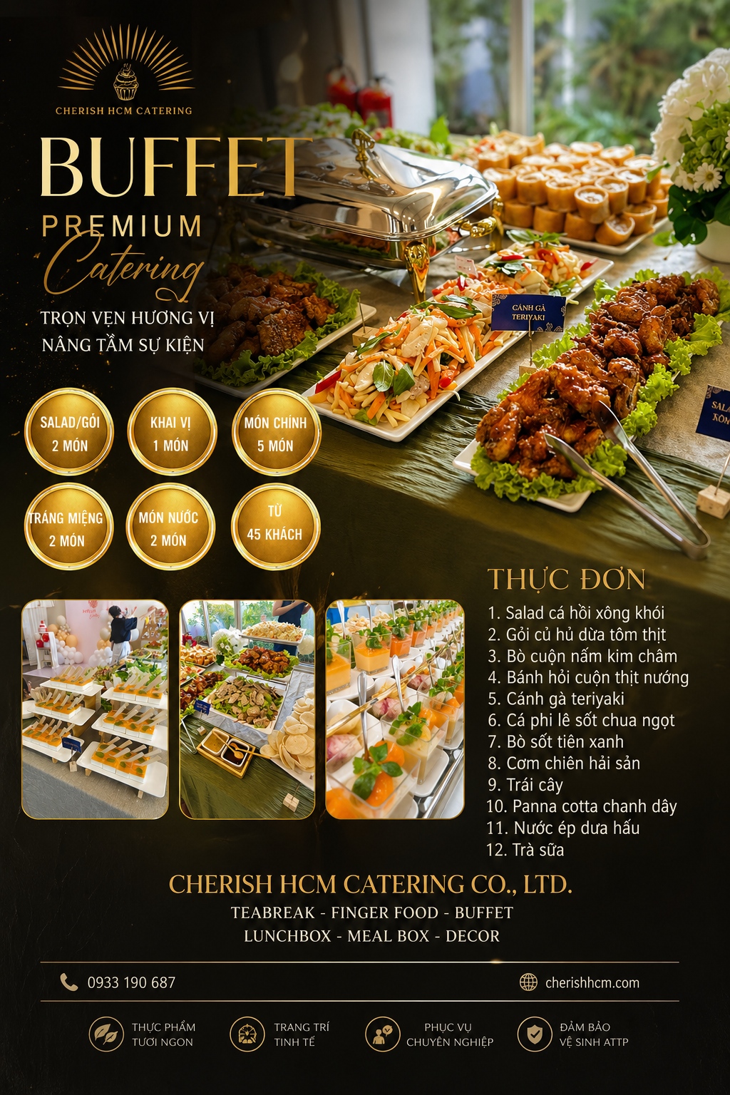 09924 Menu Buffet Hội Ngộ 12 món phù hợp từ 50 khách