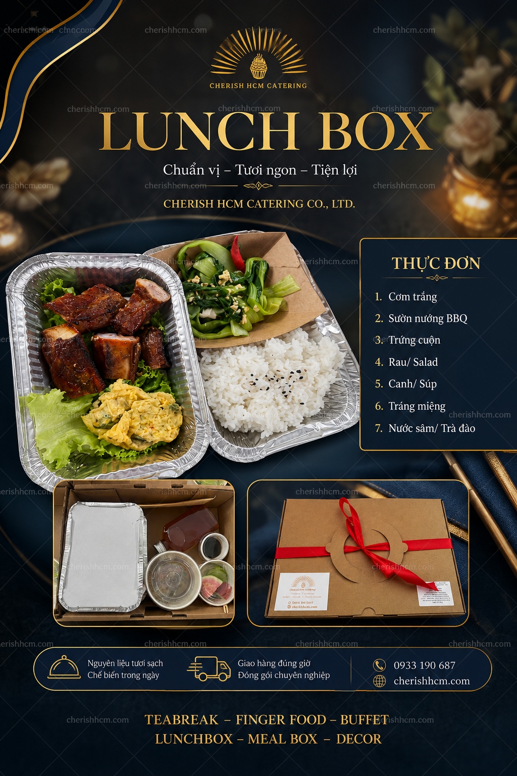 10526 Sườn nướng BBQ, trứng cuộn