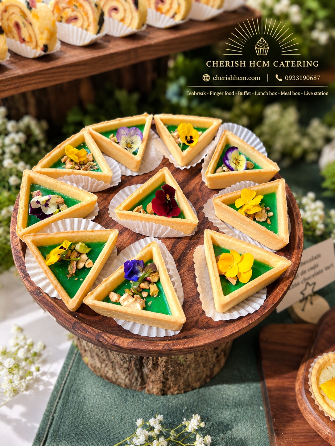 11426 Set 10 Tart chocolate hạt dẻ cười/ Pistachio Chocolate Tart