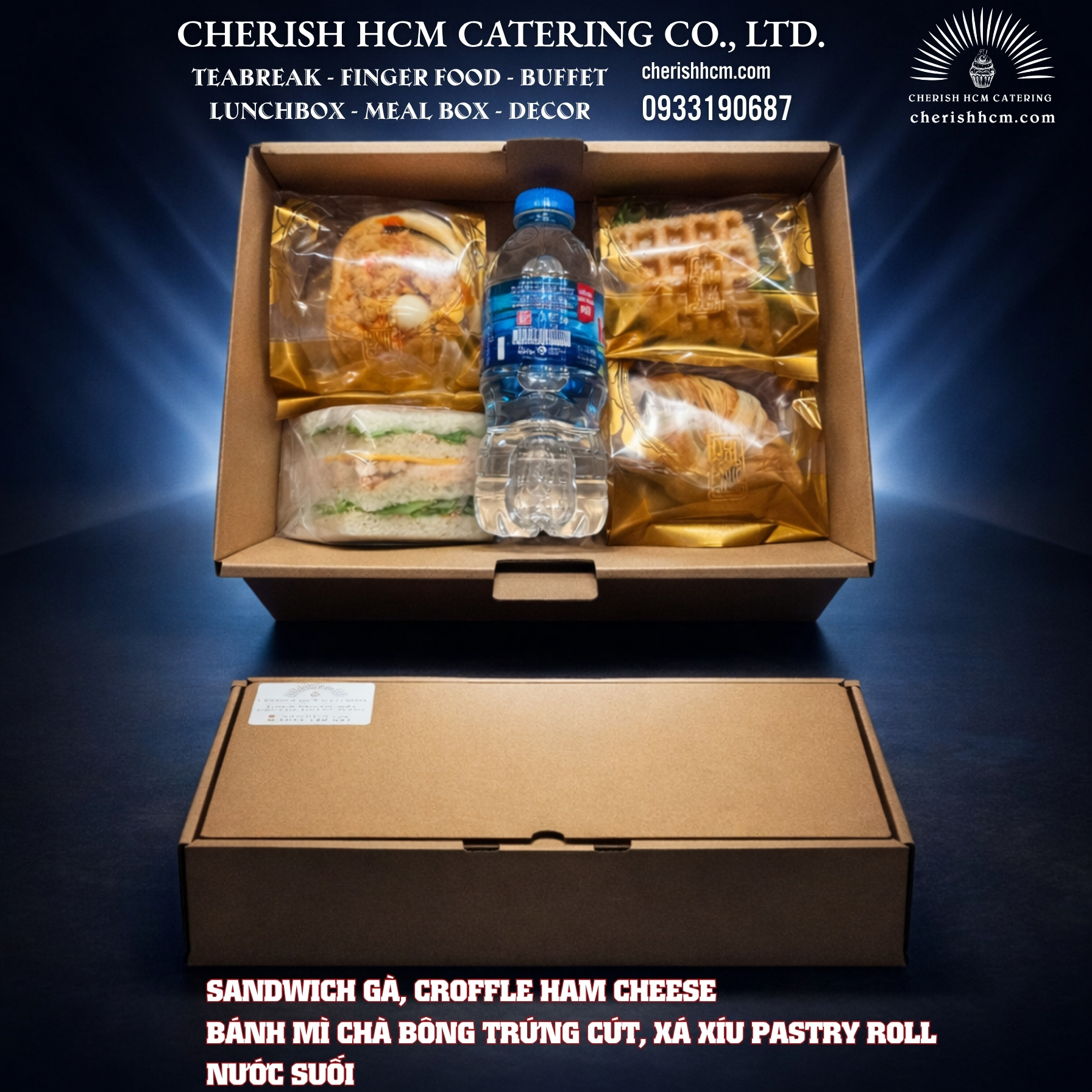 280126 Positive Box 4 bánh mặn, Nước suối