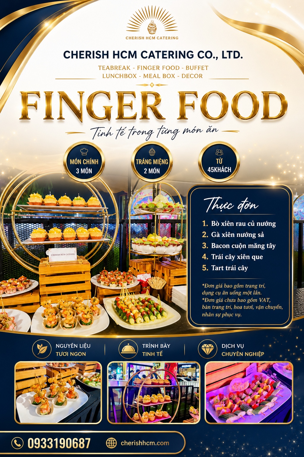 121024 Tiệc Finger Food Bite the Beat- Thực đơn 5 món phù hợp từ 45 khách