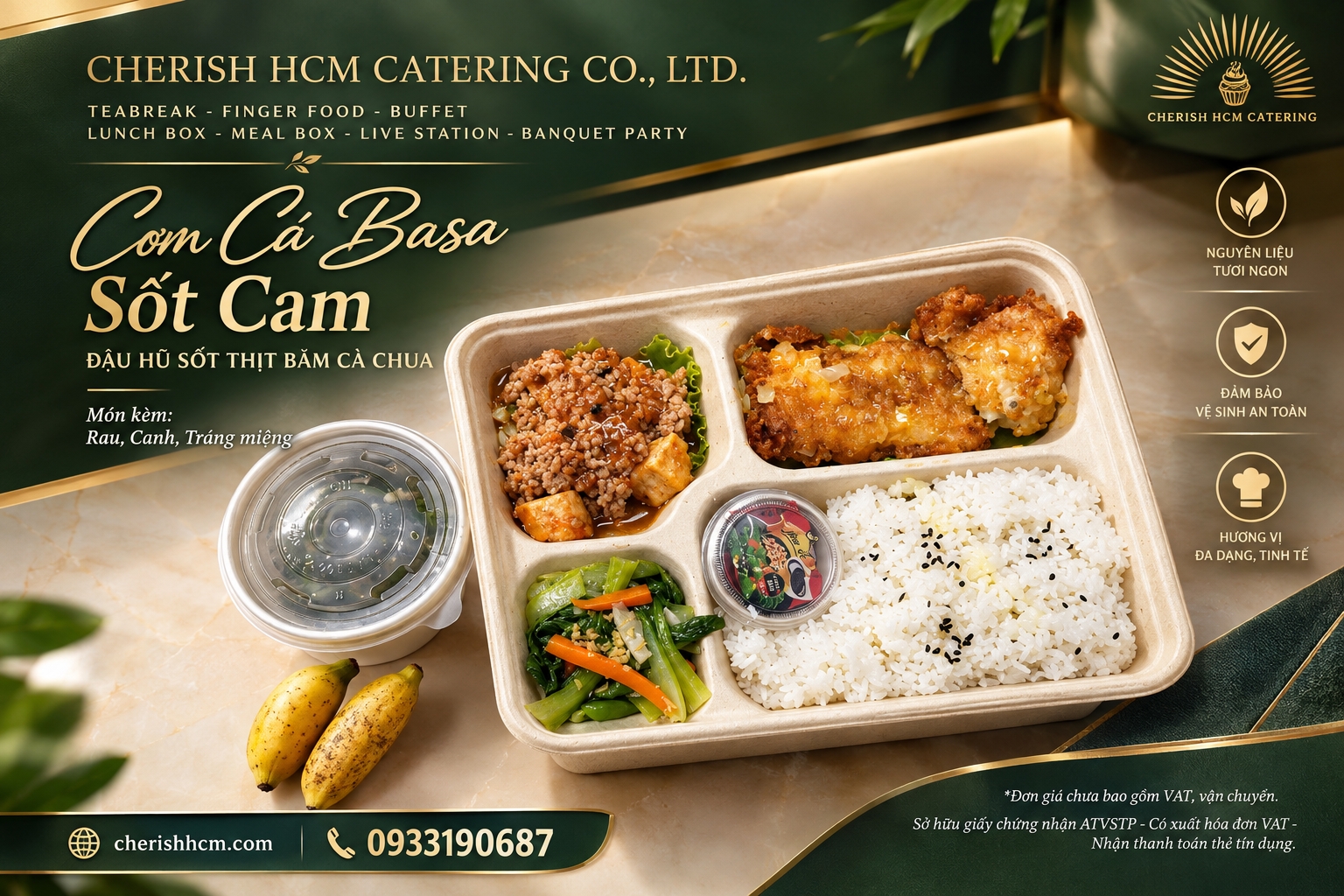 121026 Cơm cá basa sốt cam, đậu hũ sốt thịt bằm cà chua