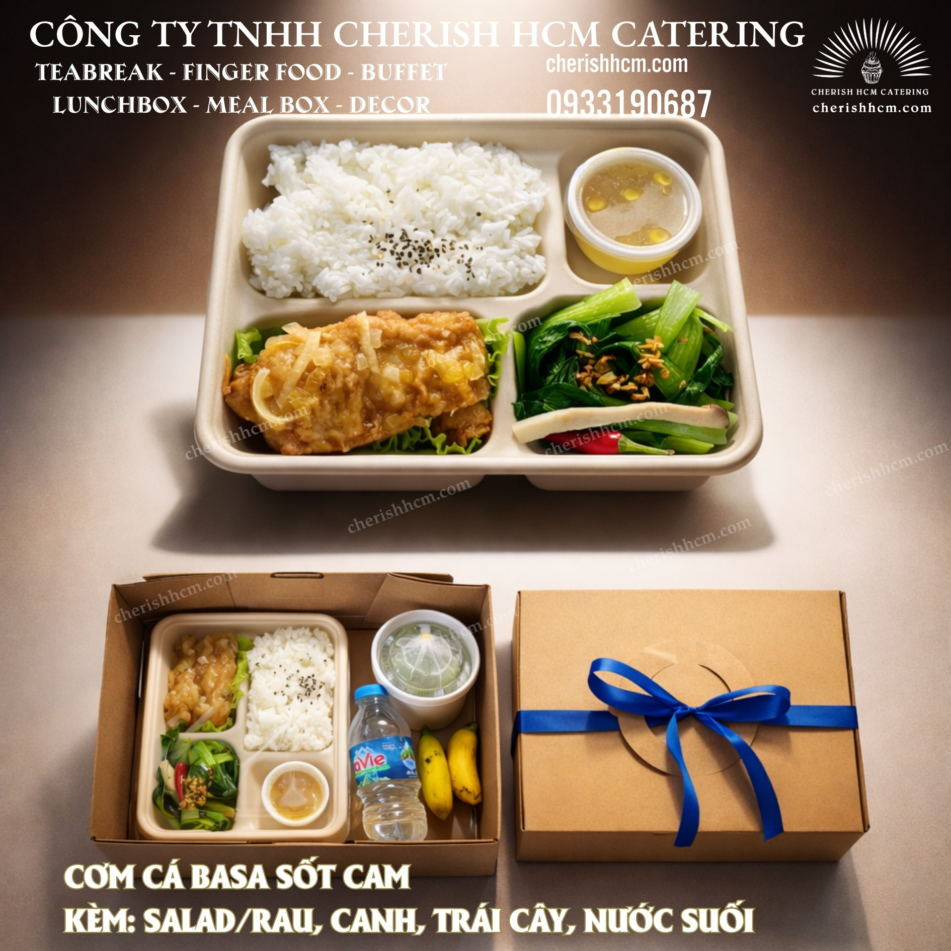 061124 Meal box - Cơm cá basa sốt cam/Pan-seared Basa with Orange Sauce & Rice