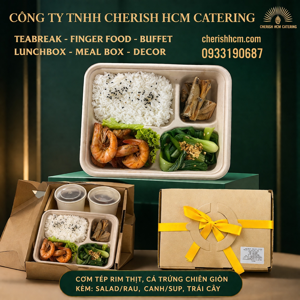 12825 Cơm tép rim thịt, cá trứng chiên giòn