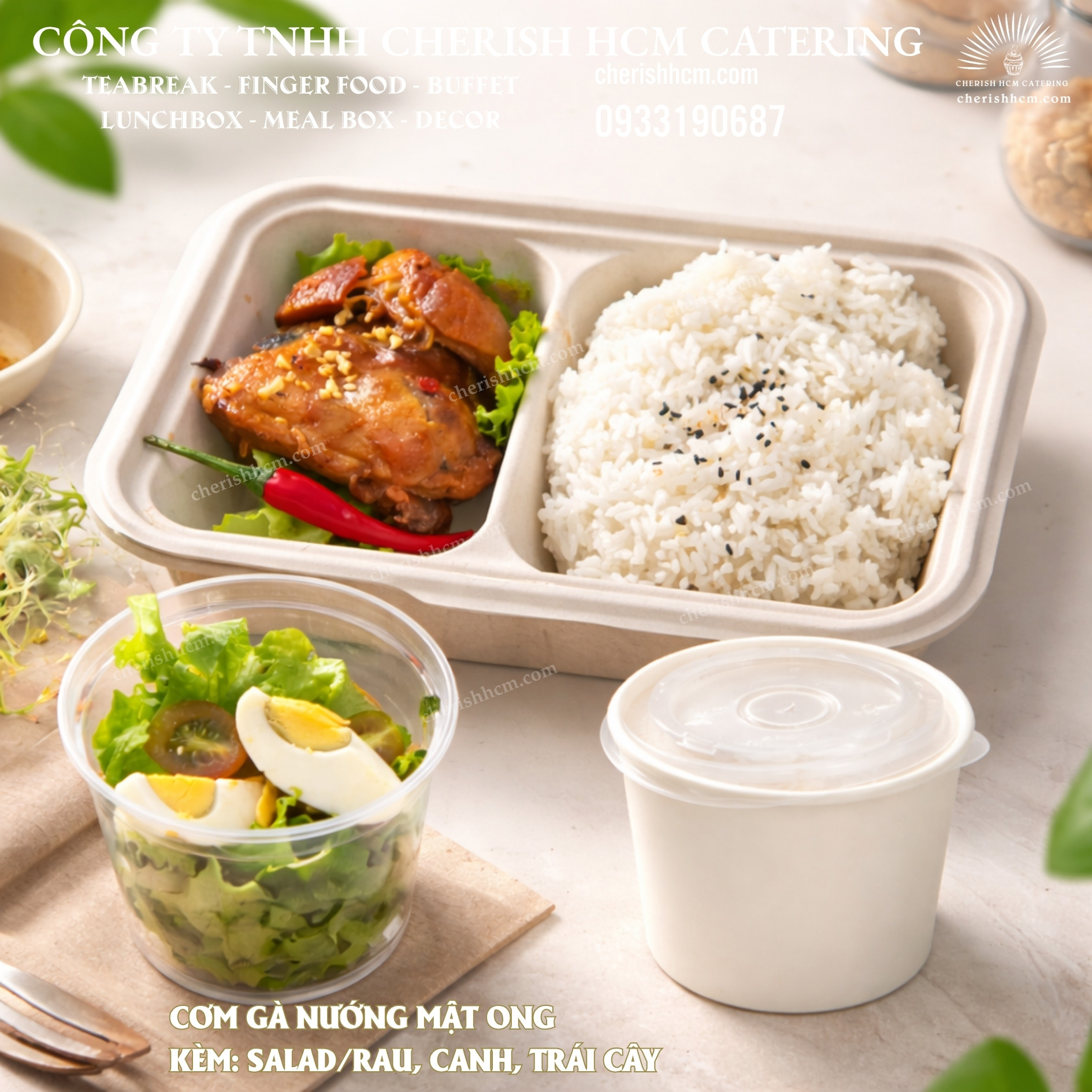 27925 Set Lunch Cơm Gà nướng mật ong/ Steamed Rice with Honey Grilled Chicken