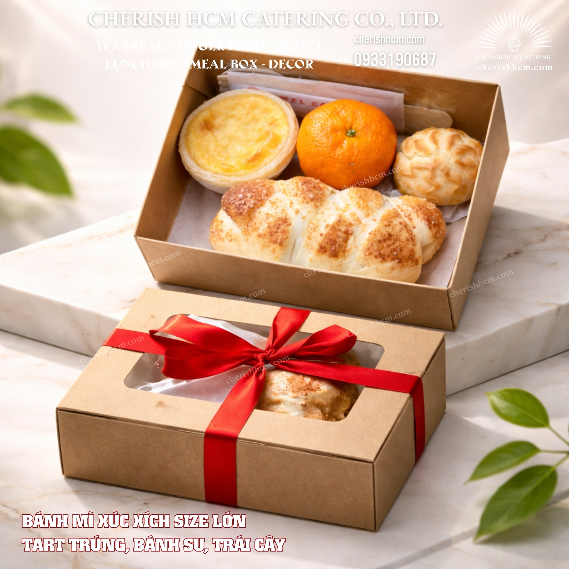 110123 Teabreak box- Dreamy 2 bánh mặn 1 bánh ngọt 1 trái cây