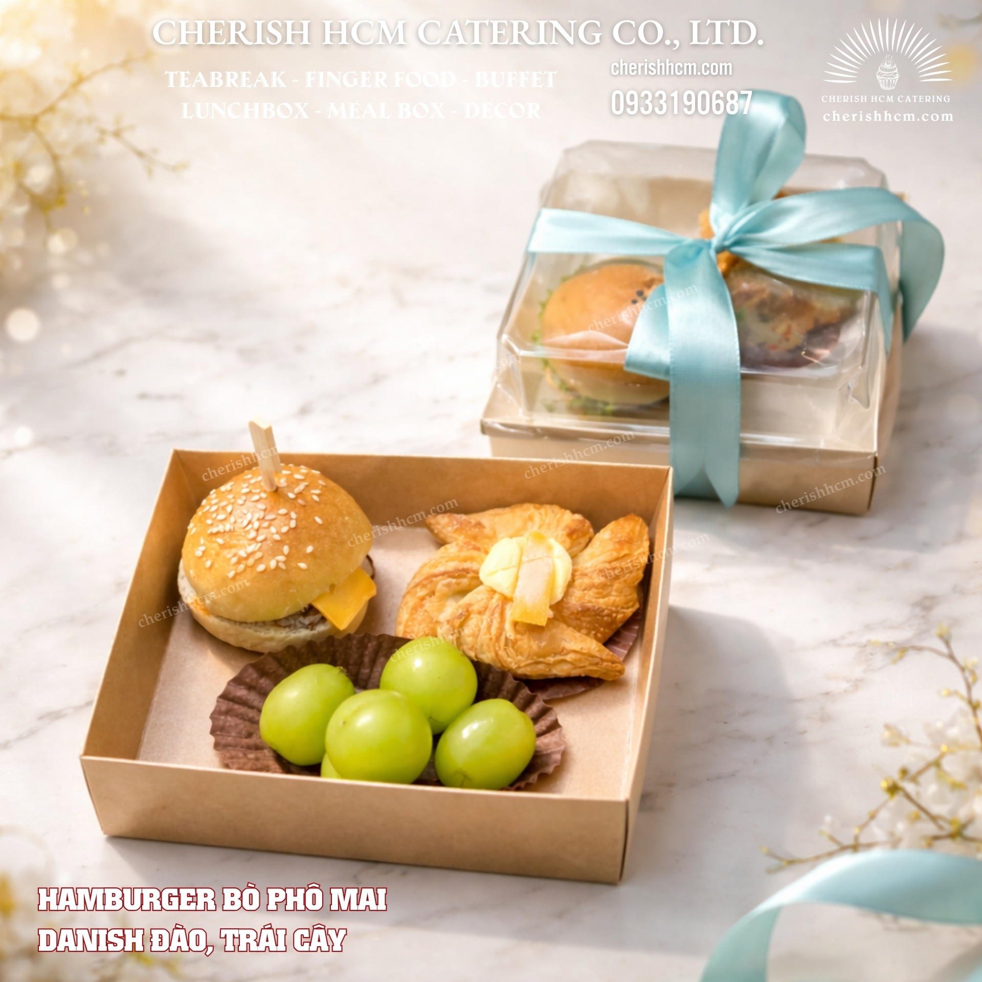 Teabreak Box - Nhanh gọn 1 bánh mặn, 1 bánh ngọt, 1 trái cây