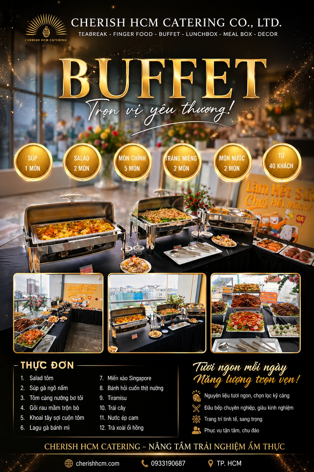 150224 Tiệc buffet Ciao - Thực đơn 12 món - Phù hợp từ 40 khách
