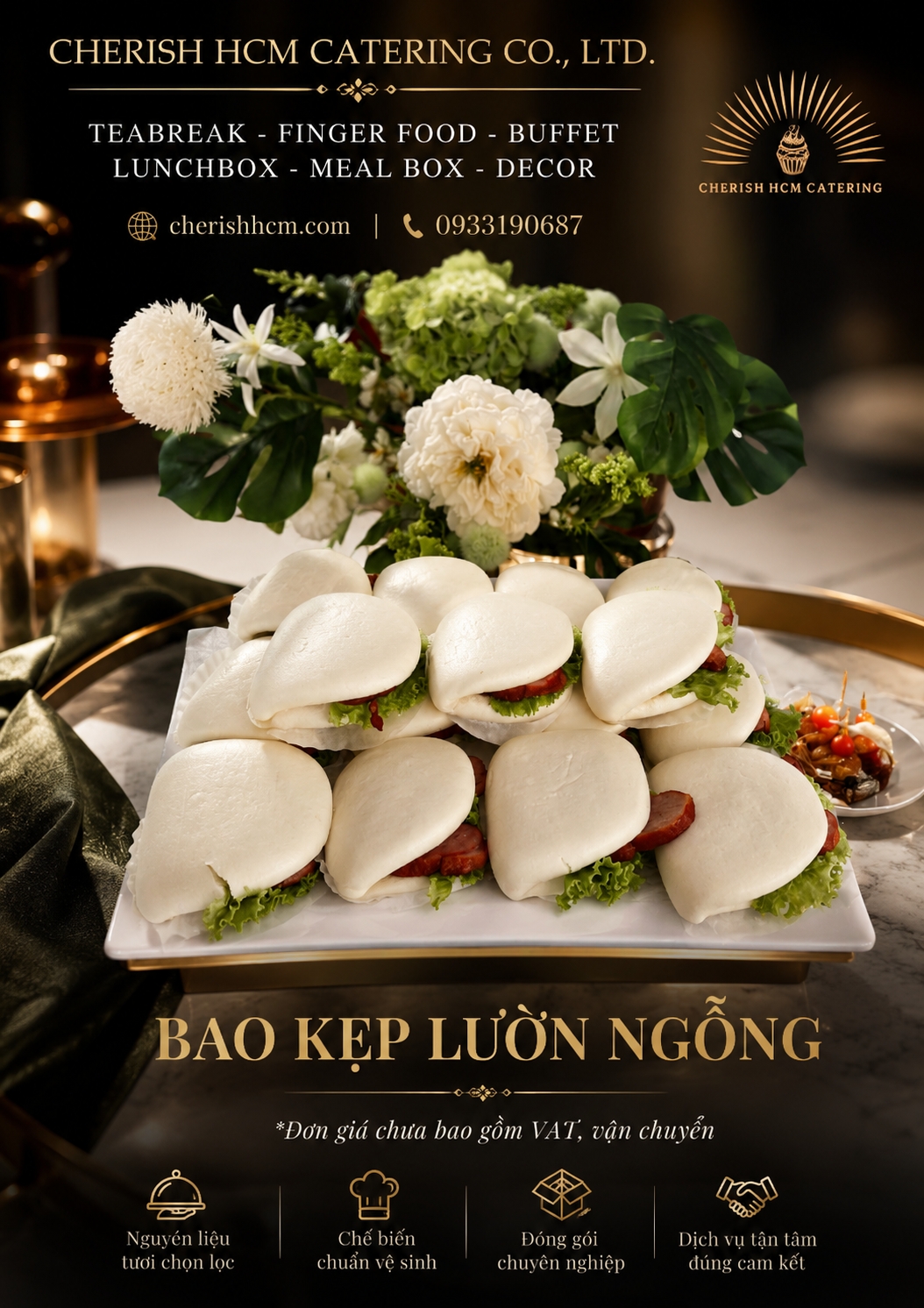 17424 Set 10 Bao kẹp lườn ngỗng sốt tàu xì
