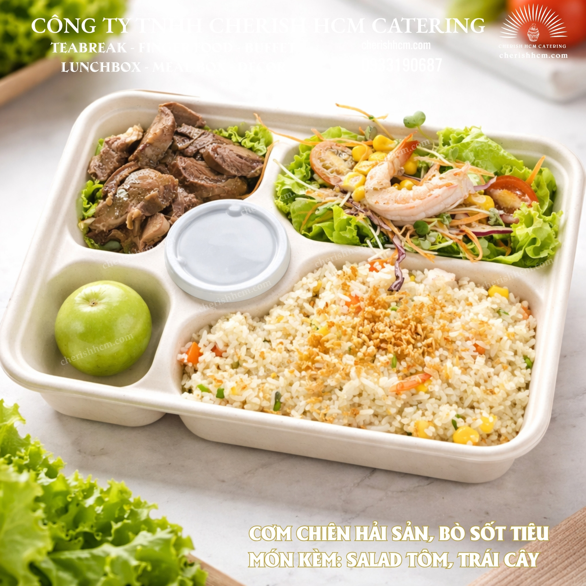 13824 Set Lunch Ocean - Cơm chiên hải sản + Bò sốt tiêu