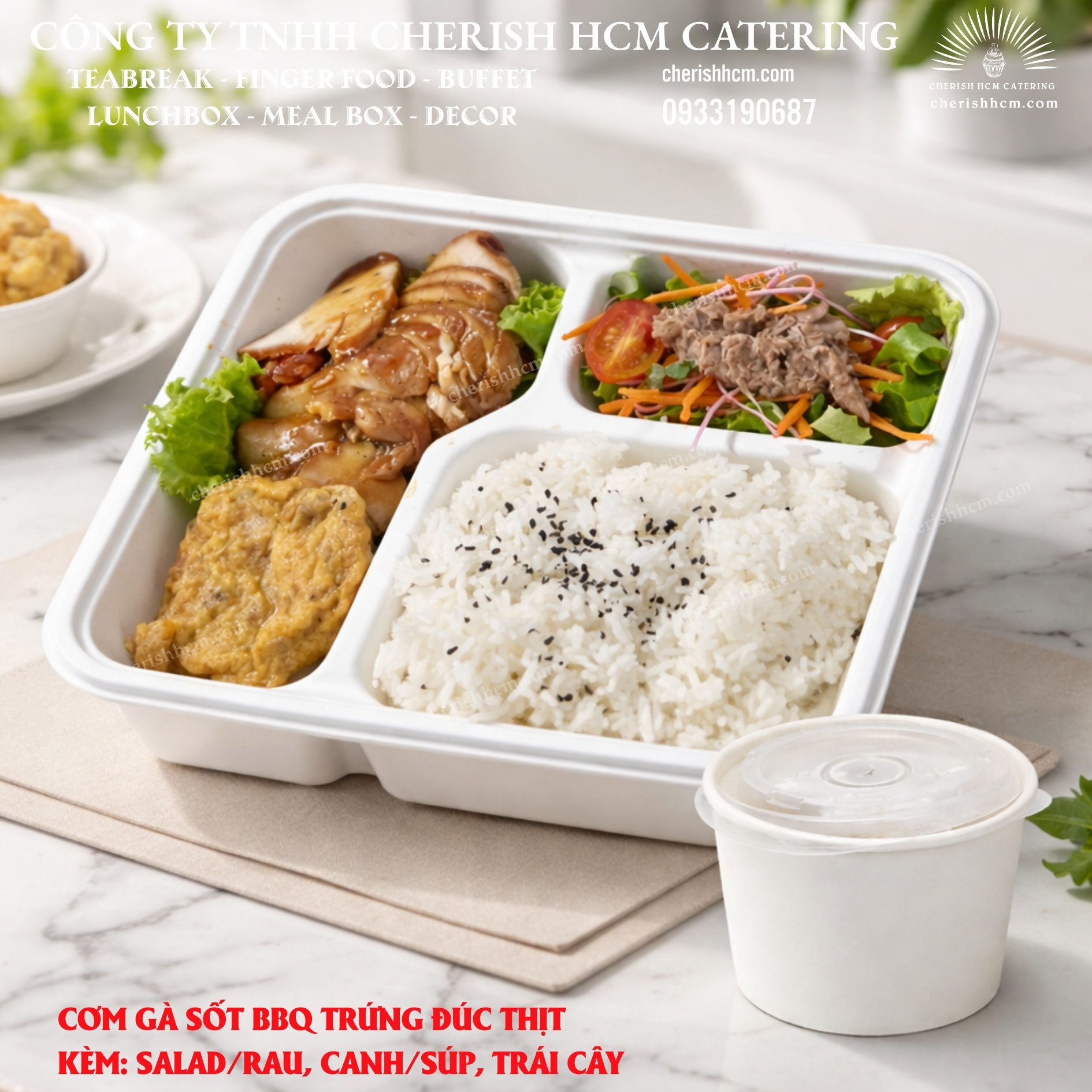 10426 Gà sốt BBQ, trứng đúc thịt