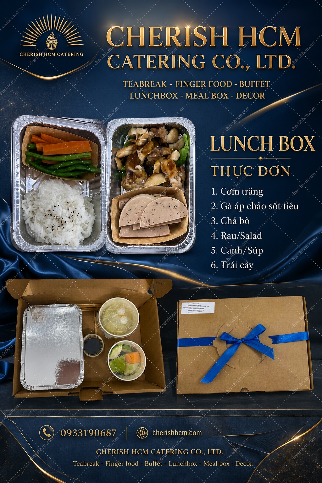 16526 Cơm Gà áp chảo sốt tiêu, chả lụa bò