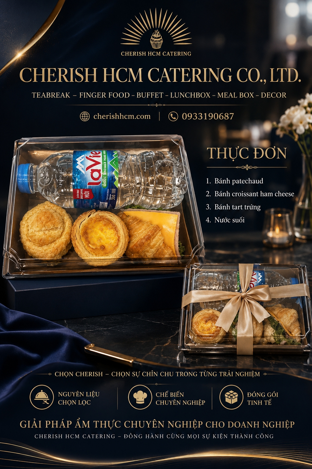 18626 Teabreak box Tăng trưởng - 2 bánh mặn 1 bánh ngọt Nước suối