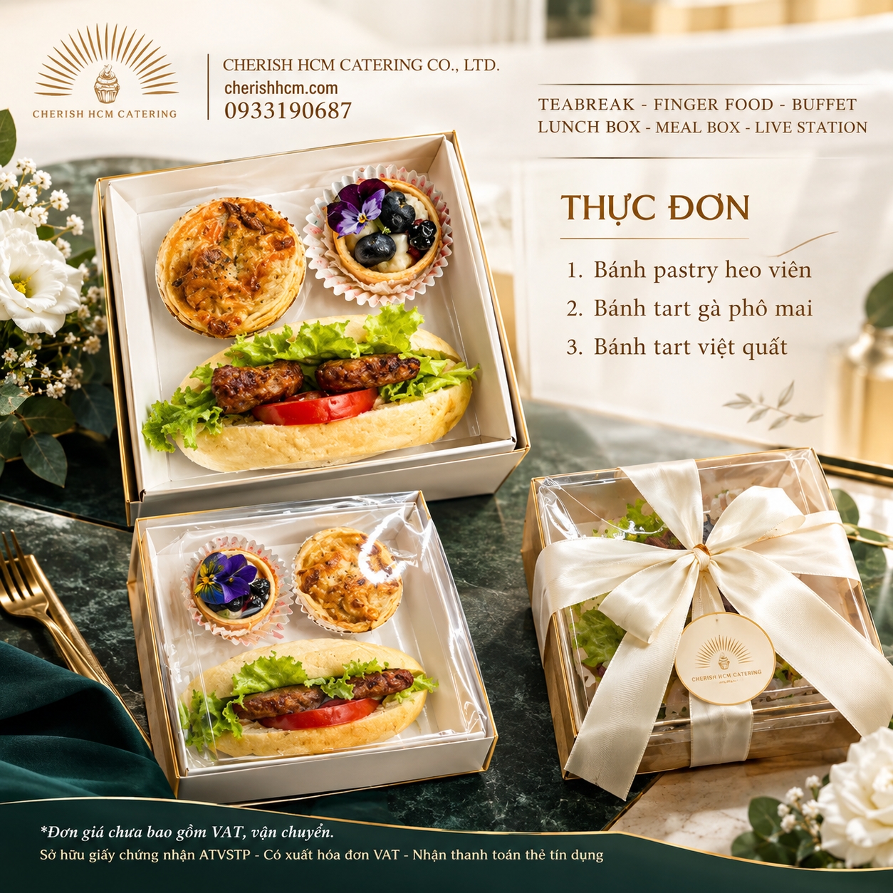 18926 Teabreak Box Party 2 bánh mặn 1 bánh ngọt