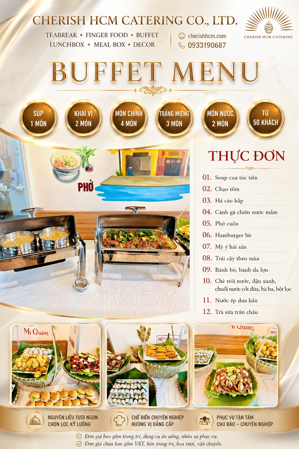 19224 Tiệc buffet Grand Feast - Thực đơn 17 món phù hợp từ 50 khách