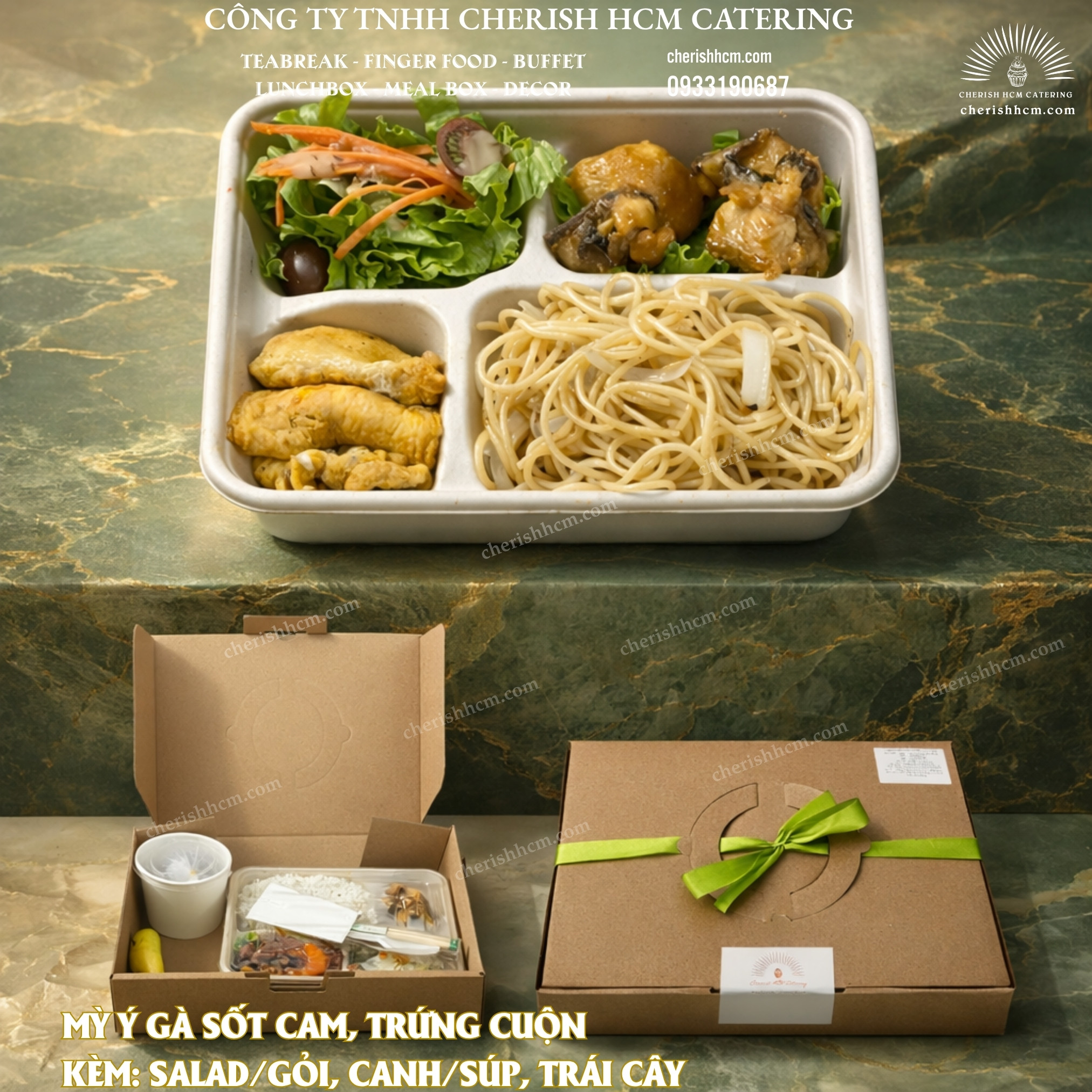 02425 Teabreak Box 4 Bánh, Trái cây, Cà phê