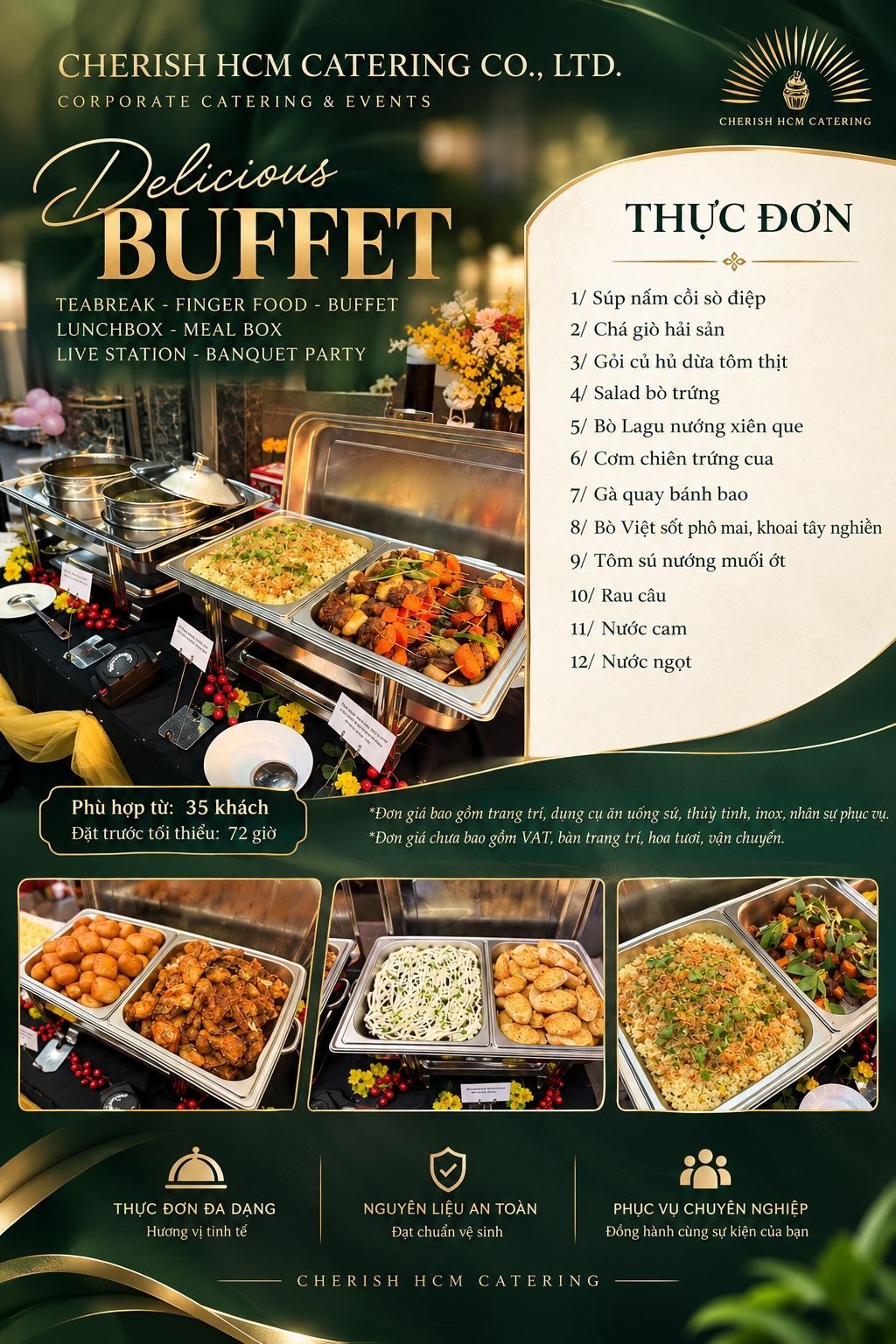 210126 Tiệc Buffet 12 món - Tiệc 35 khách