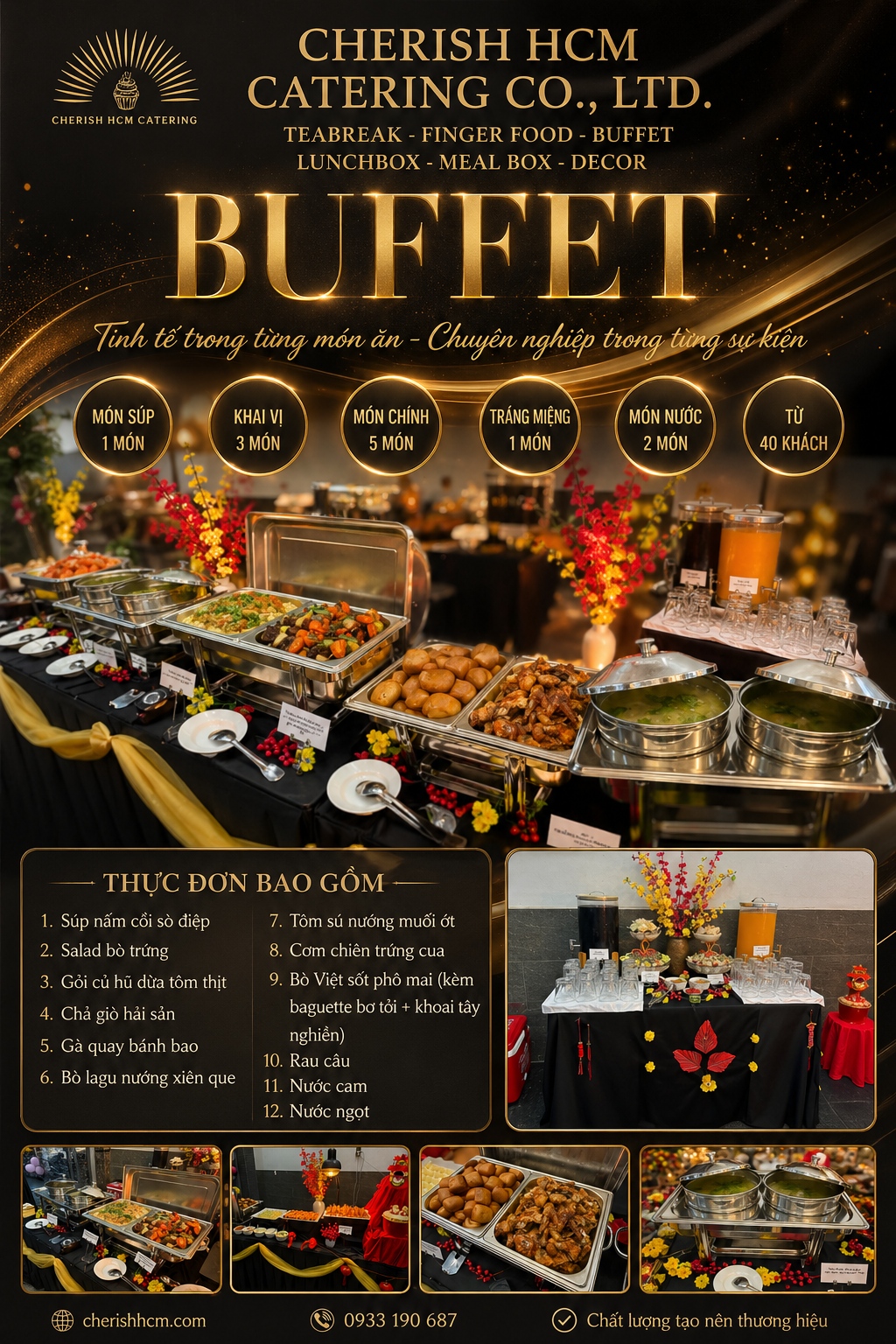 210126 Tiệc buffet Tài lộc 12 món - Phù hợp từ 40 khách