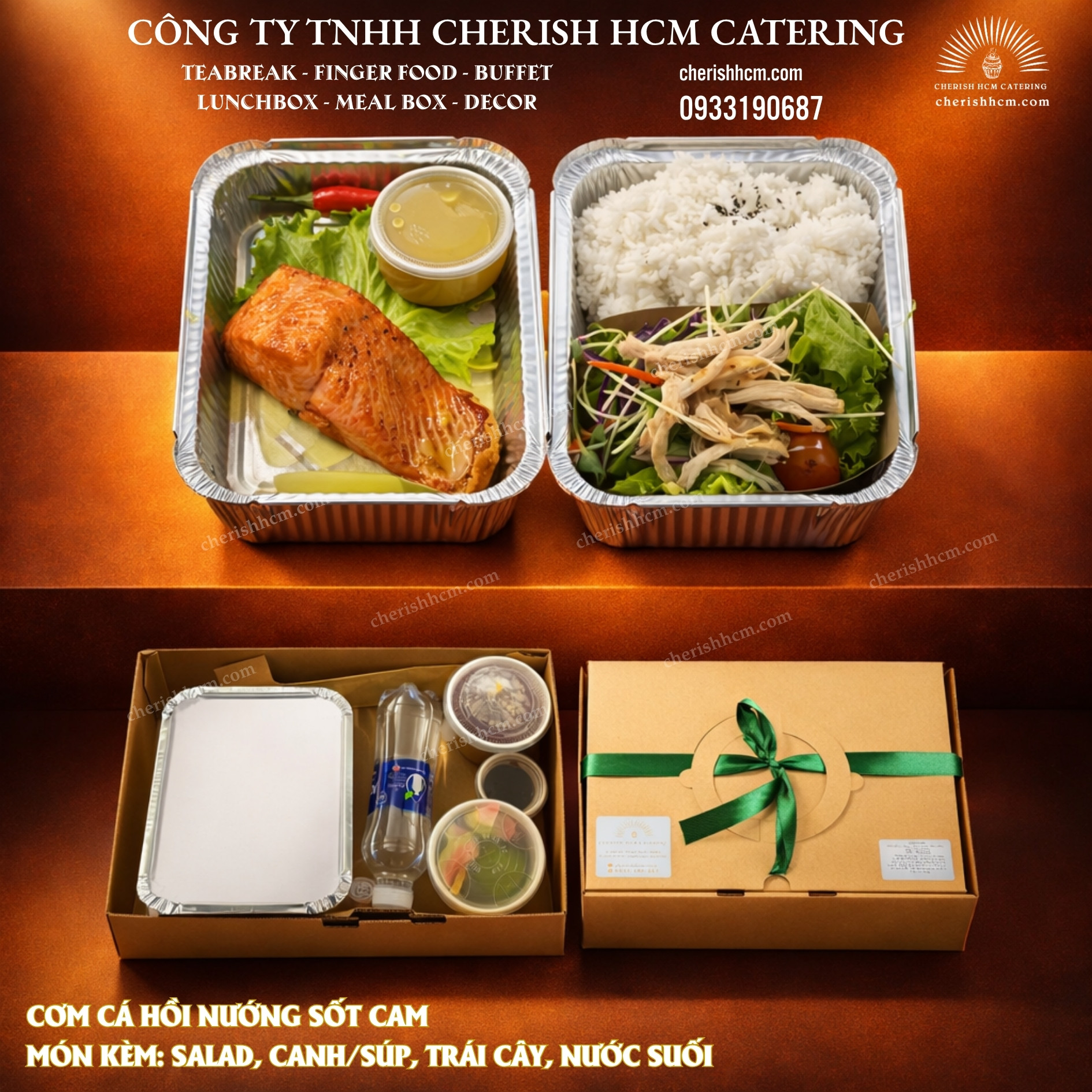 261125 Lunch box - Cơm Cá hồi nướng sốt cam
