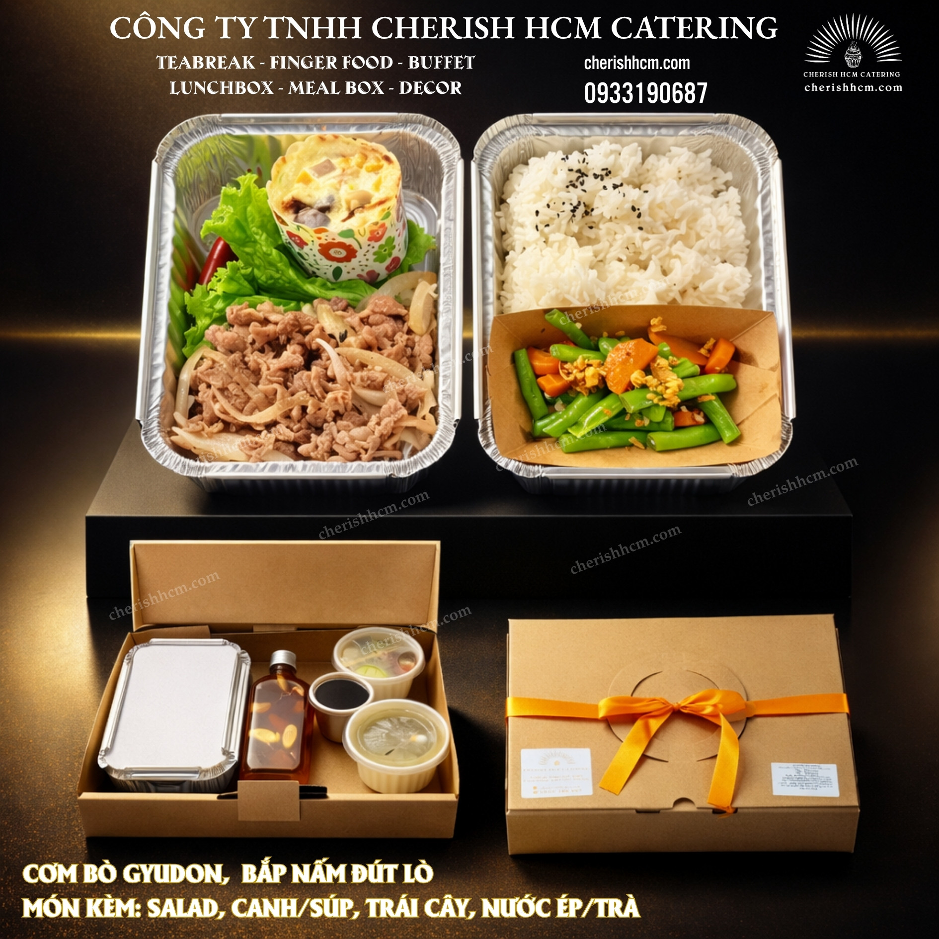 181125 Set Lunch Retreat Cơm bò Gyudon, bắp nấm đút lò/ Gyudon beef rice with baked corn & mushrooms