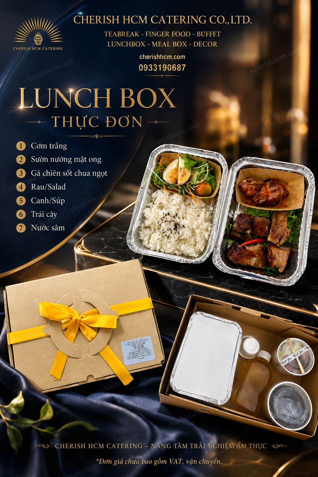 22526 Set lunch - Active Cơm Sườn nướng mật ong, Gà chiên sốt chua ngọt/Honey-glazed pork ribs , Crispy chicken in sweet & sour sauce and Rice