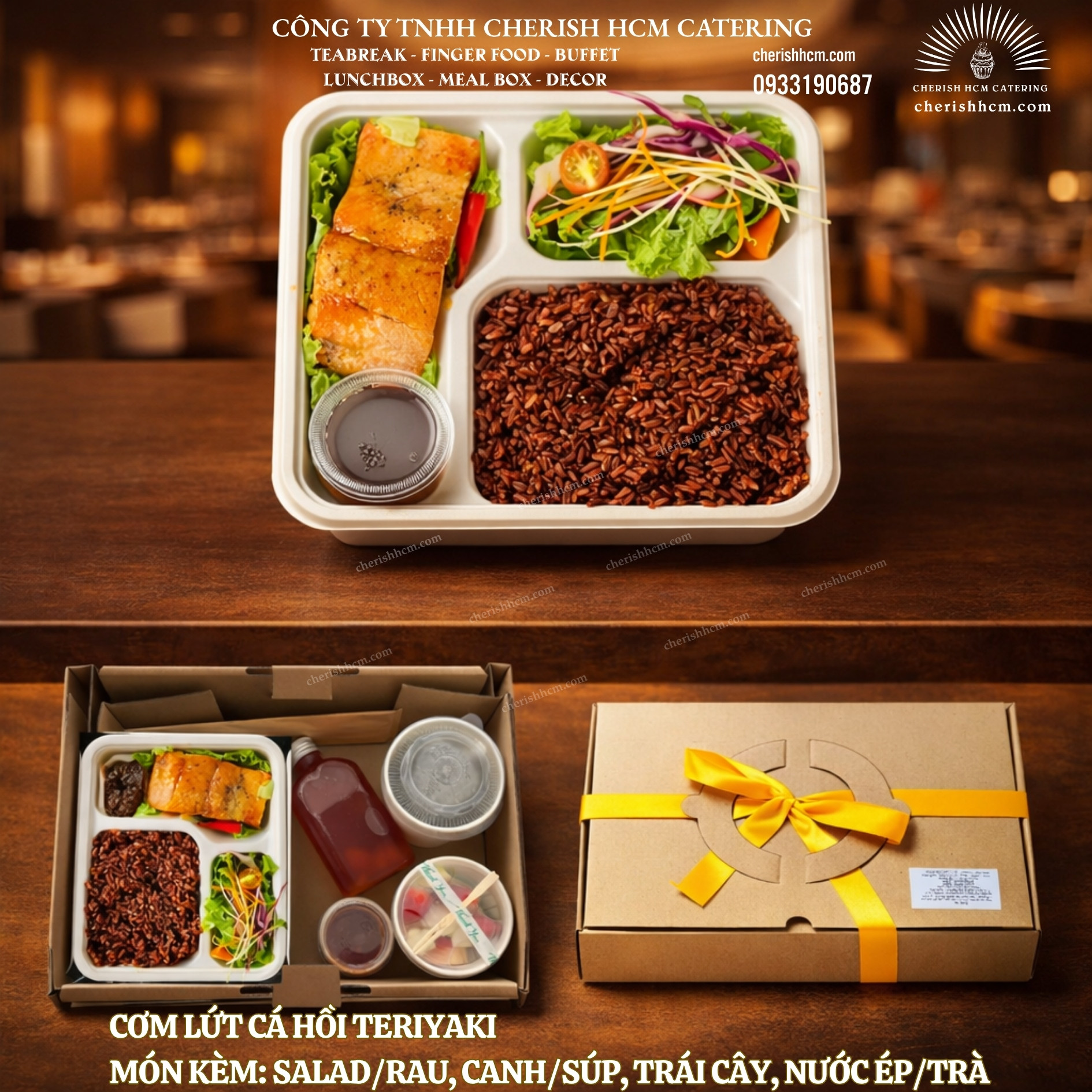 06524 Cơm gạo lứt cá hồi teriyaki