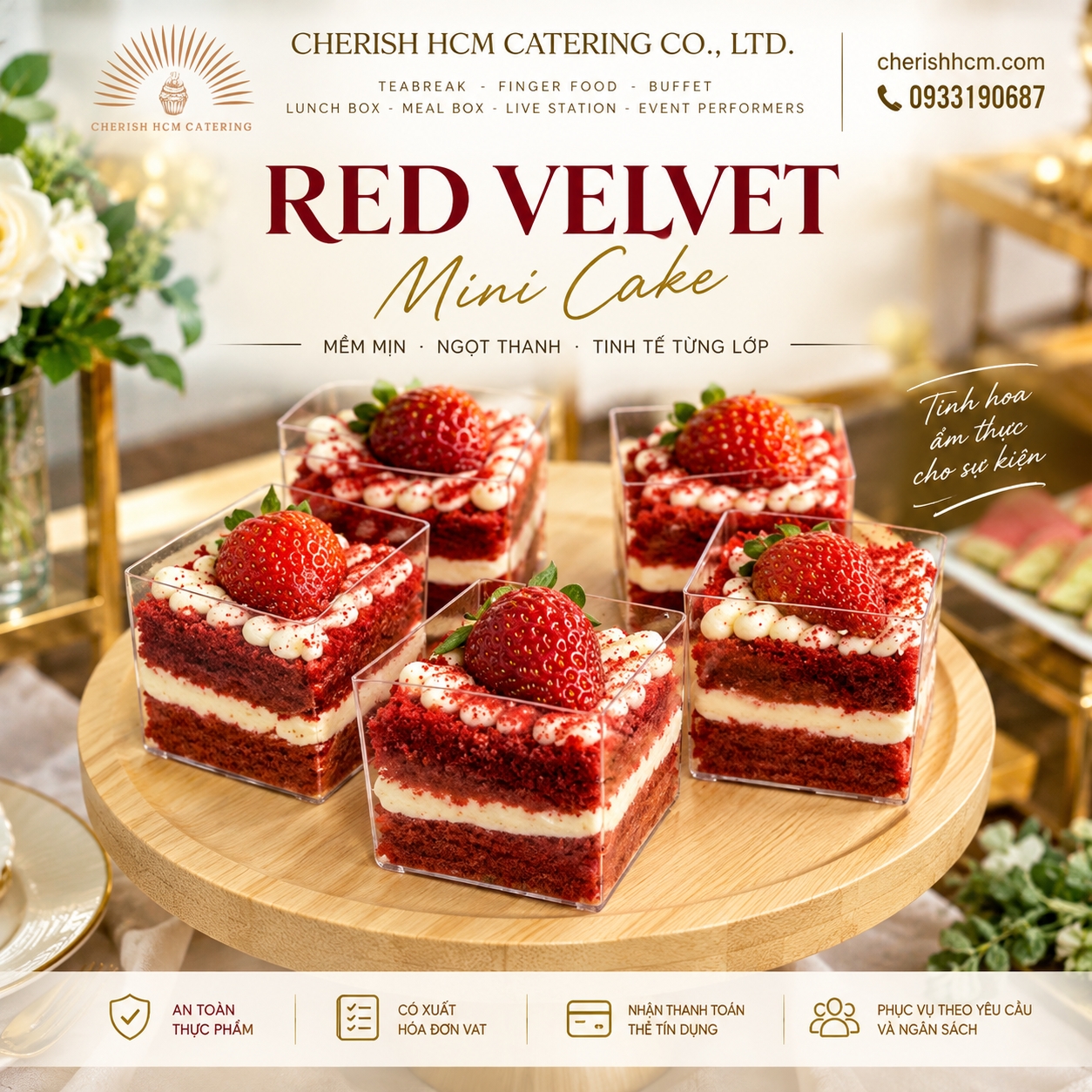 23926 Set 10 bánh Red velvet