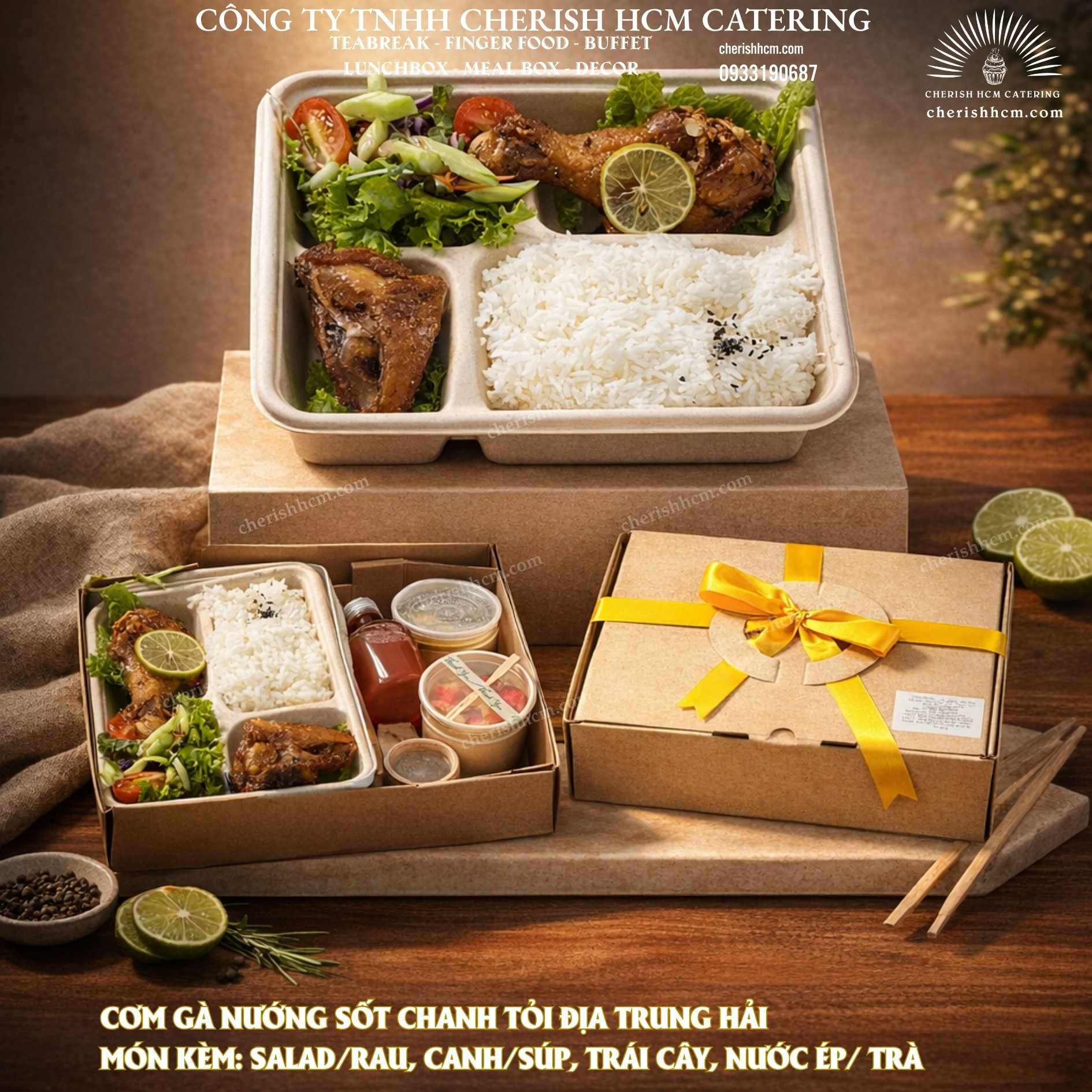 06825 Cơm gà nướng sốt chanh tỏi Địa Trung Hải