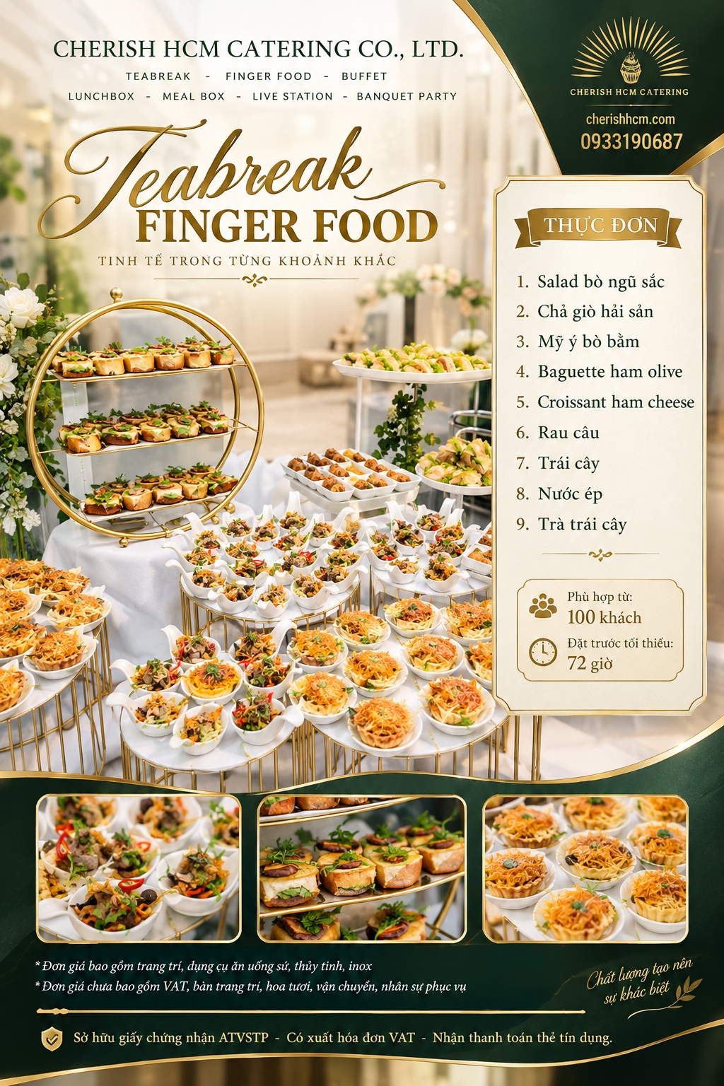 261024 Tiệc Finger food 9 món - Tiệc 100 khách