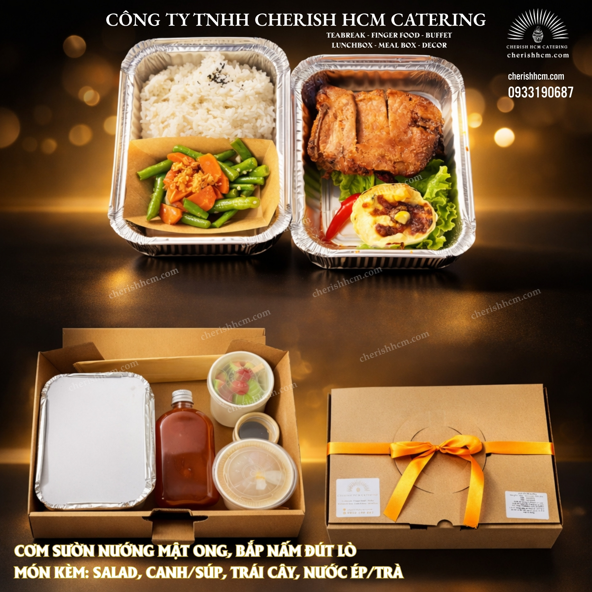 181125 Set Lunch Deluxe - Cơm sườn nướng mật ong, bắp nấm đút lò/ Honey-grilled pork rib rice with baked corn & mushrooms
