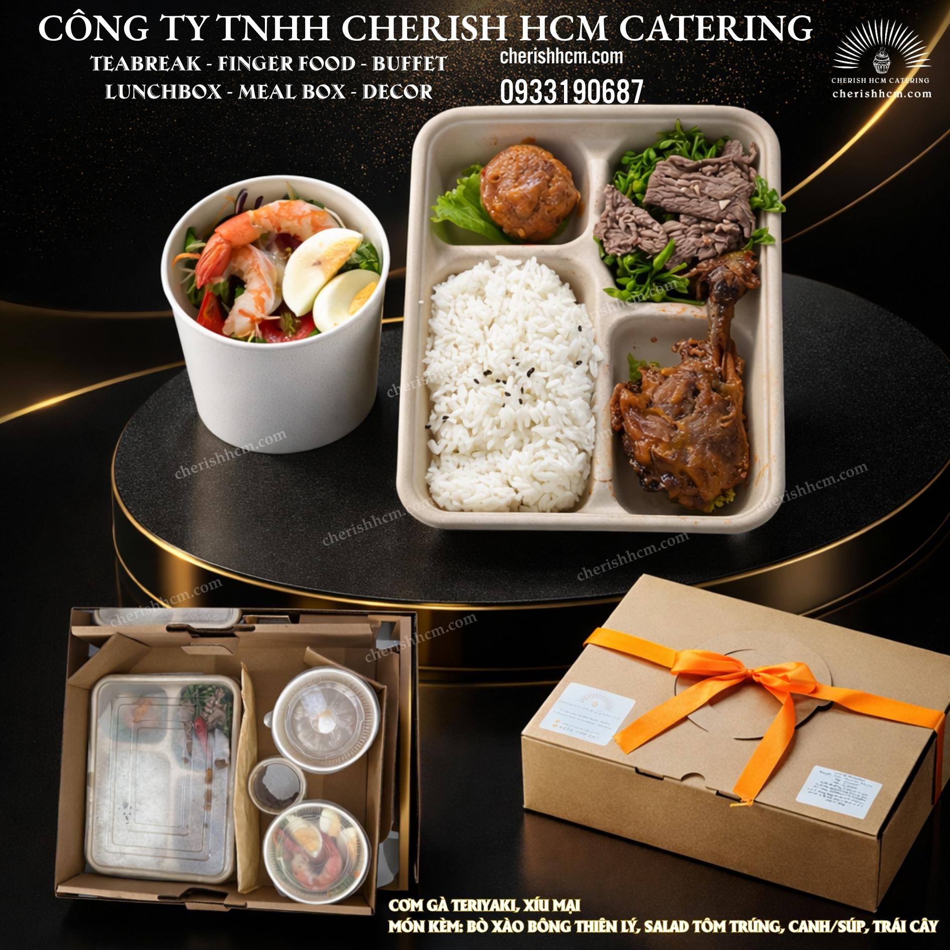 25825 Cơm Gà sốt teriyaki, Xíu mại/ Chicken Teriyaki and Siu Mai with Rice