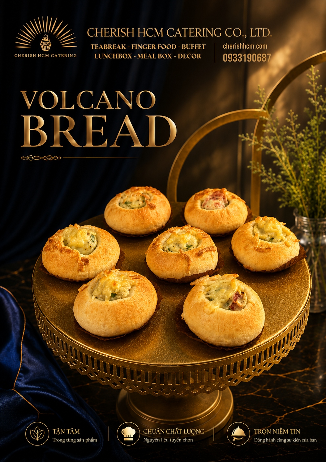 280225 Set 10 Volcano bread - Bánh mì khoai tây