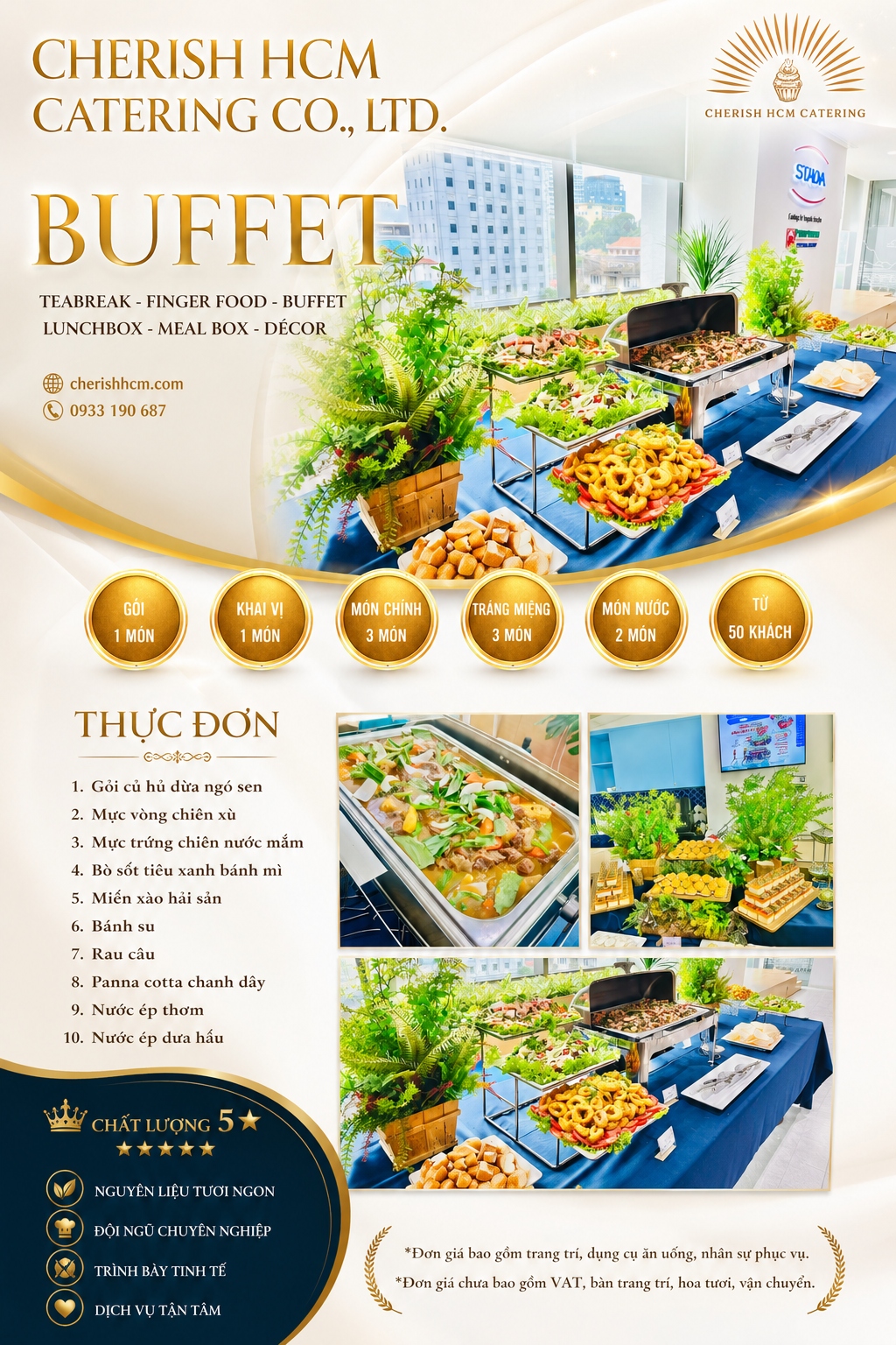 28324 Tiệc buffet Social 10 món - Phù hợp từ 50 khách