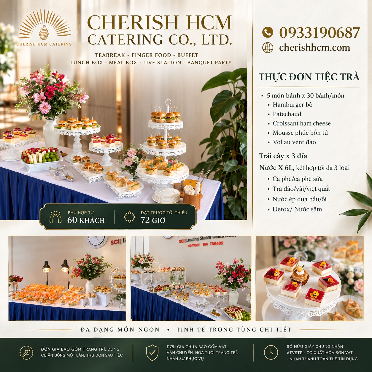 28726 HNHT Tiệc Teabreak 60 khách
