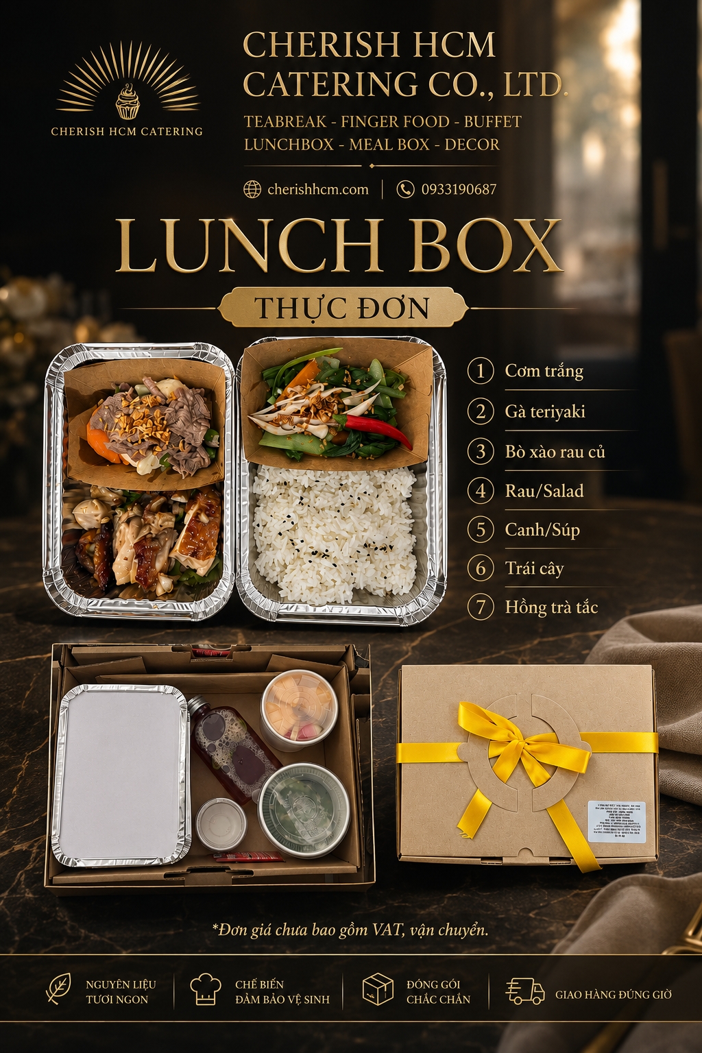 01726 Cơm gà teriyaki, bò xào rau củ