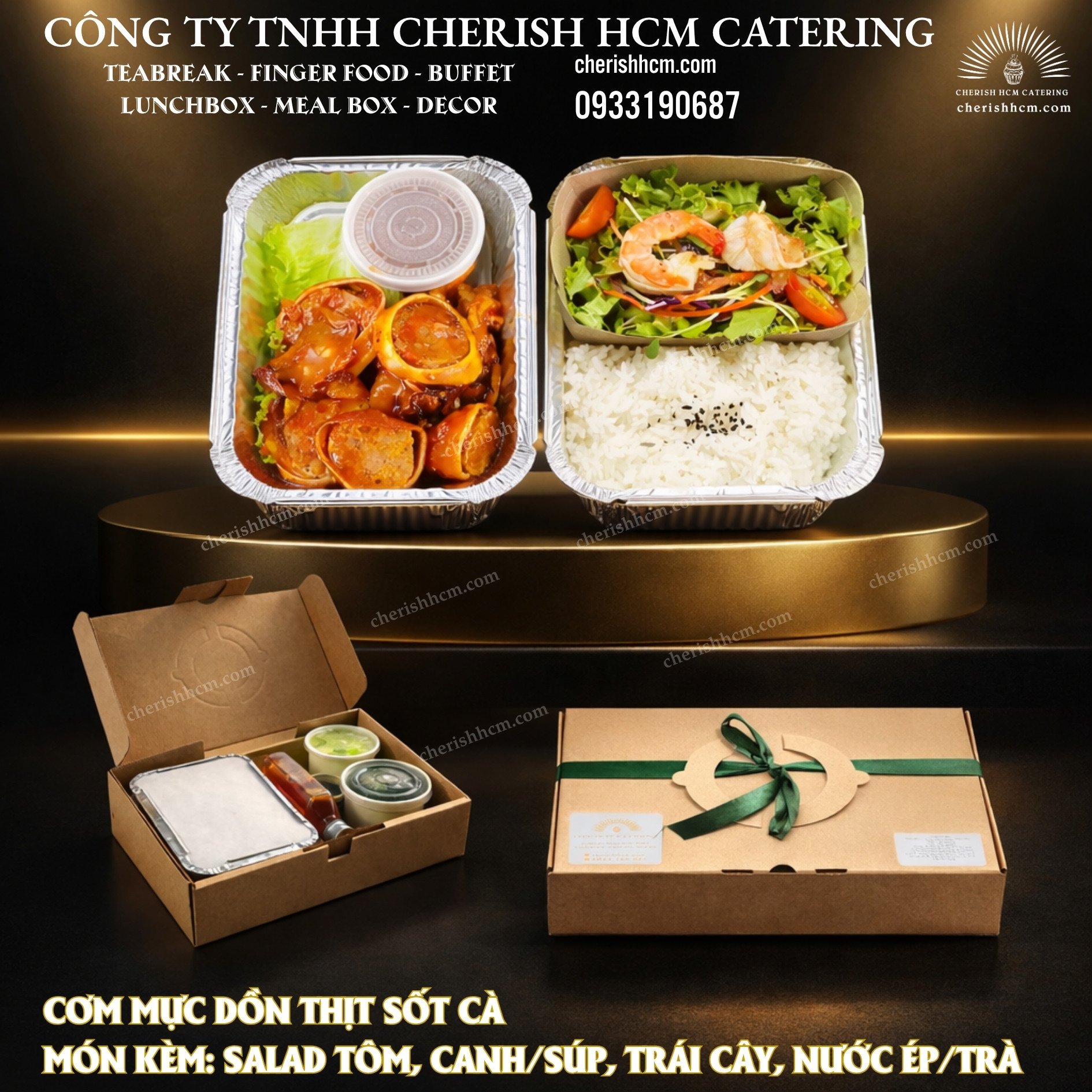 10624 Cơm Mực dồn thịt sốt cà