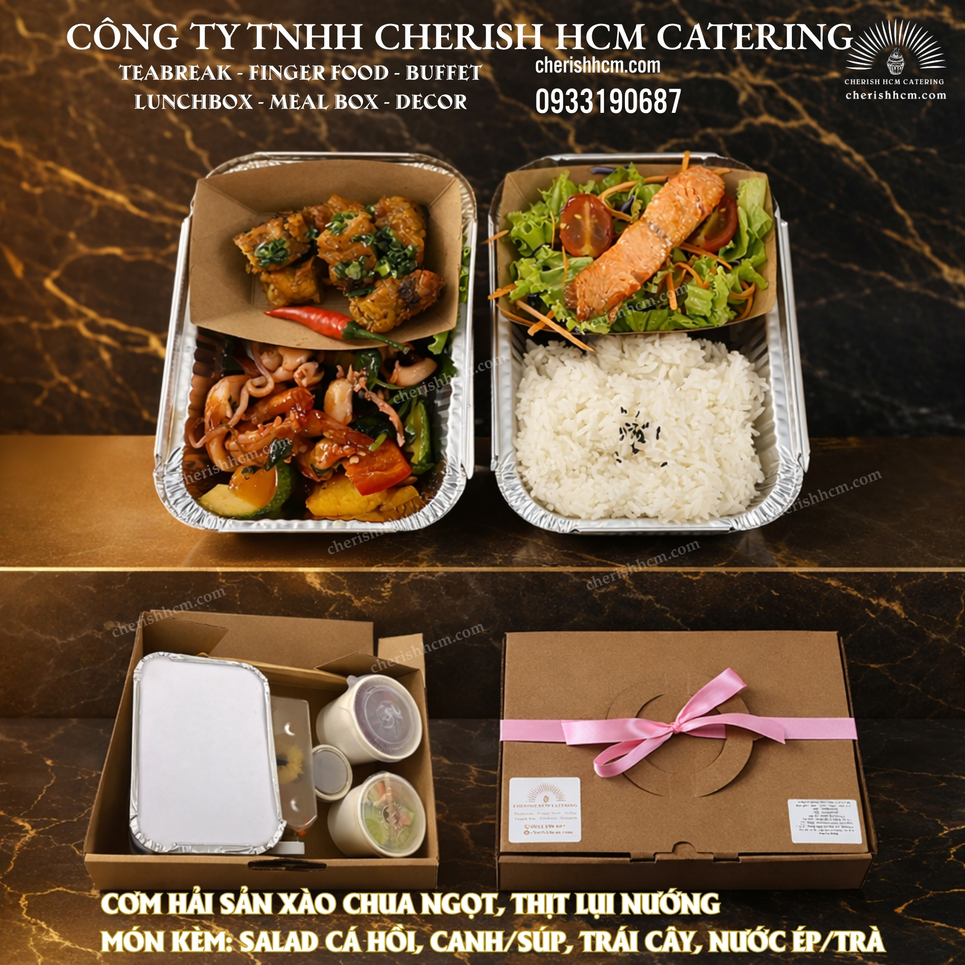 041225 Cơm Hải sản xào chua ngọt, thịt lụi nướng