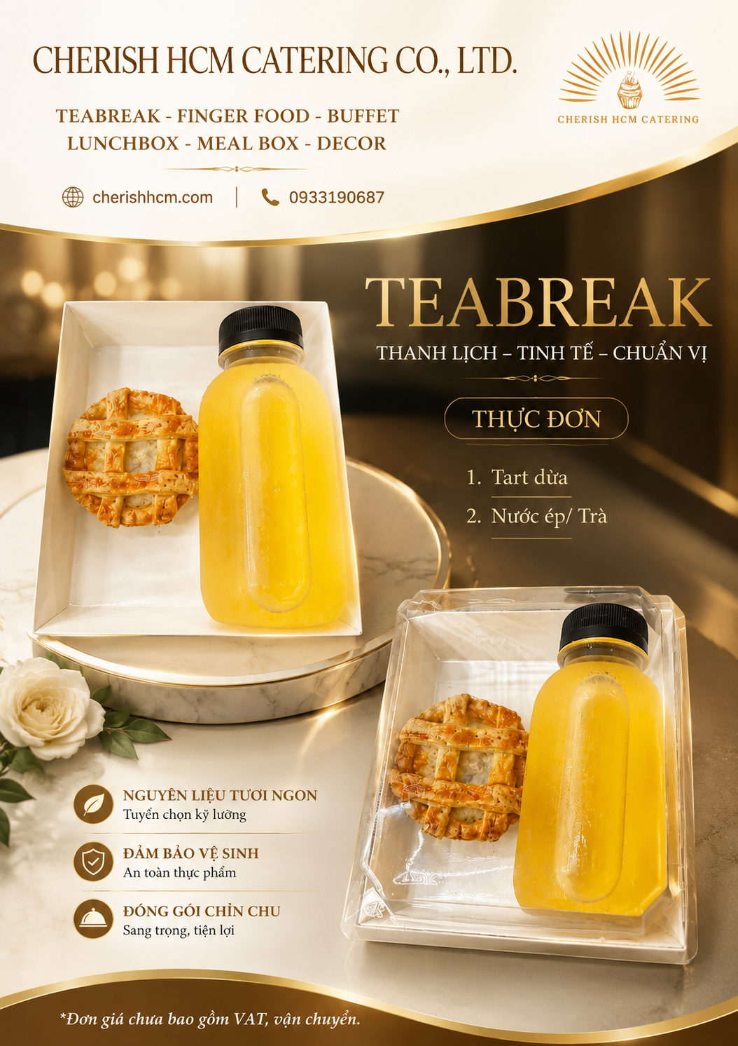 29626 Box 1 Bánh ngọt , Nước ép/ Trà