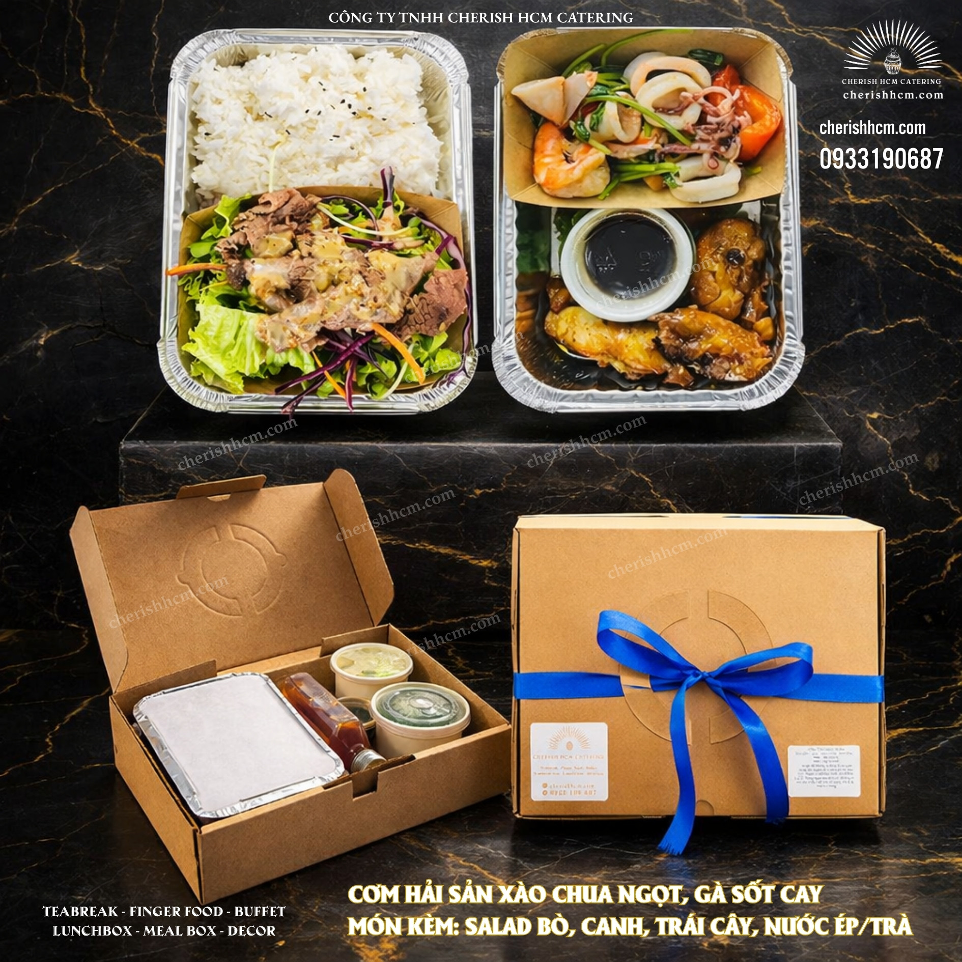 27824 Cơm Hải sản xào chua ngọt, gà sốt cay