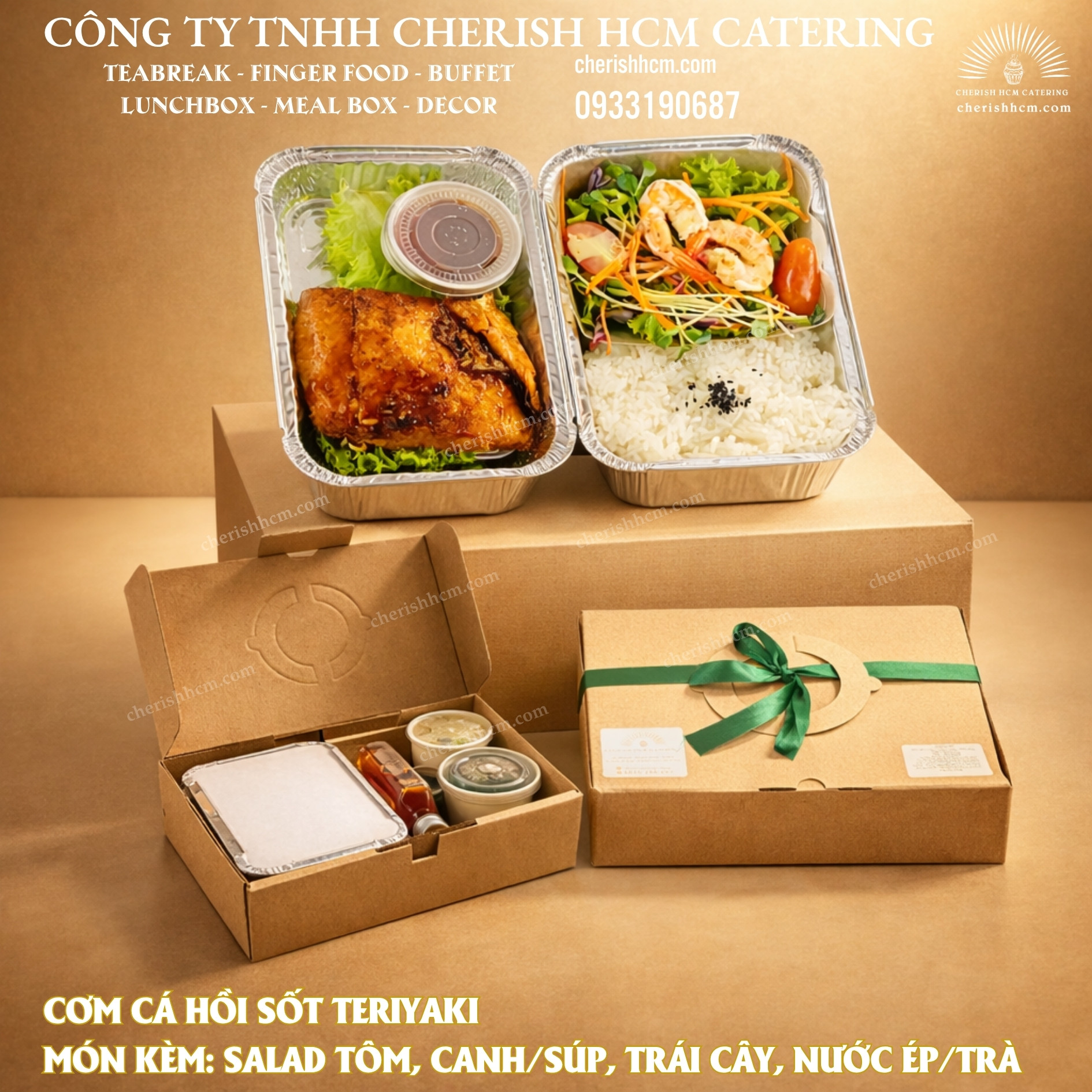 10624 Set lunch Blest Box Cơm cá hồi sốt teriyaki