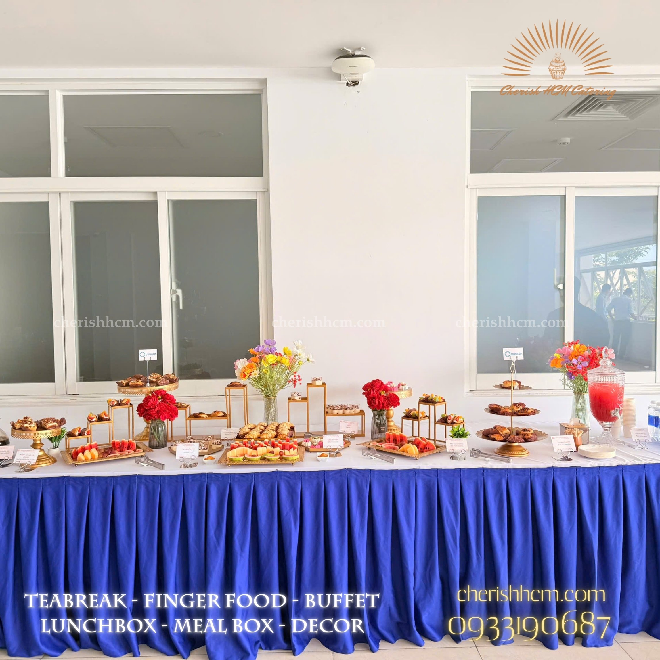 Tiệc Teabreak - Gói Hội nghị 30 khách - Bánh, Trái cây, Nước