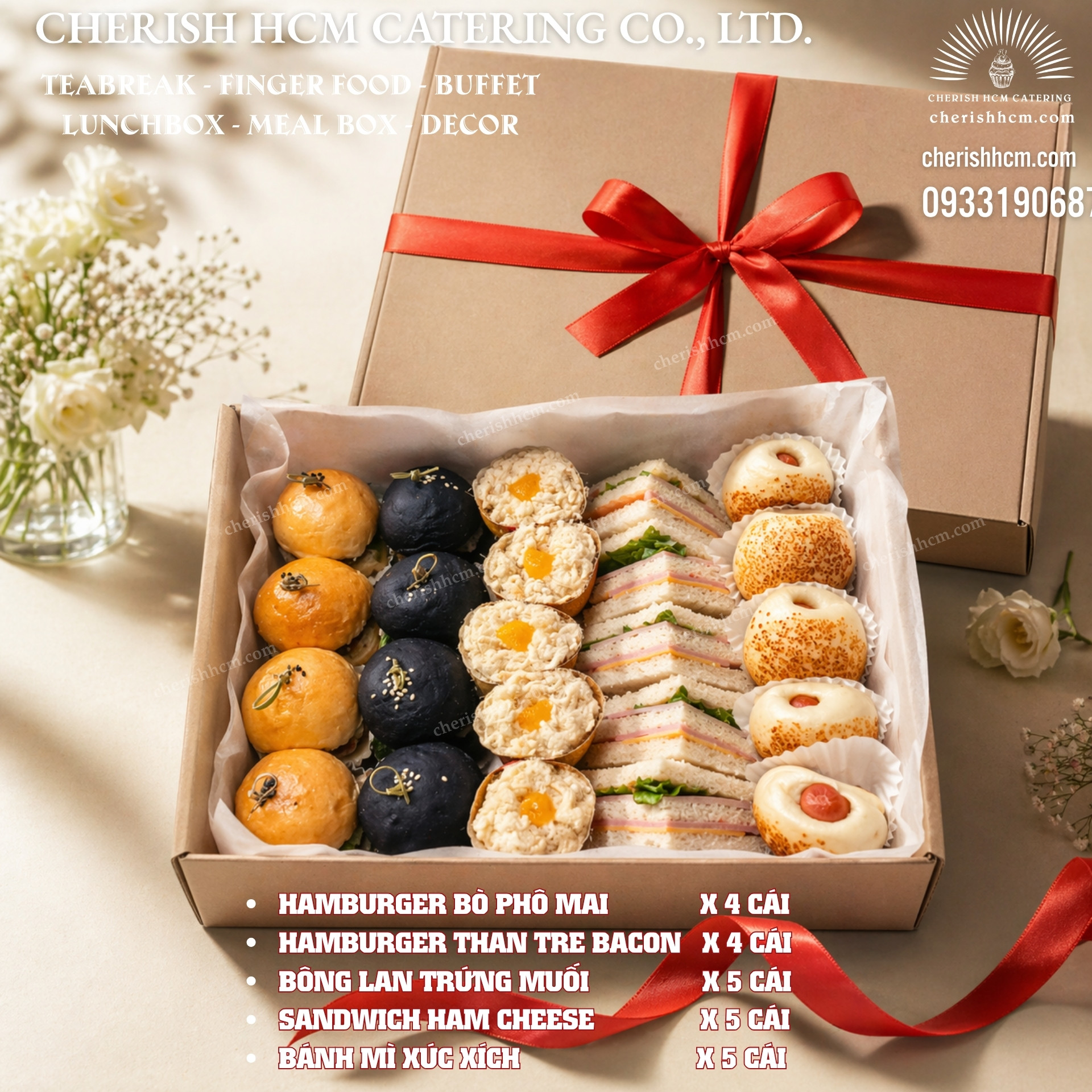 08423 Box bánh Unique Teabreak 23 bánh 5 loại bánh mặn