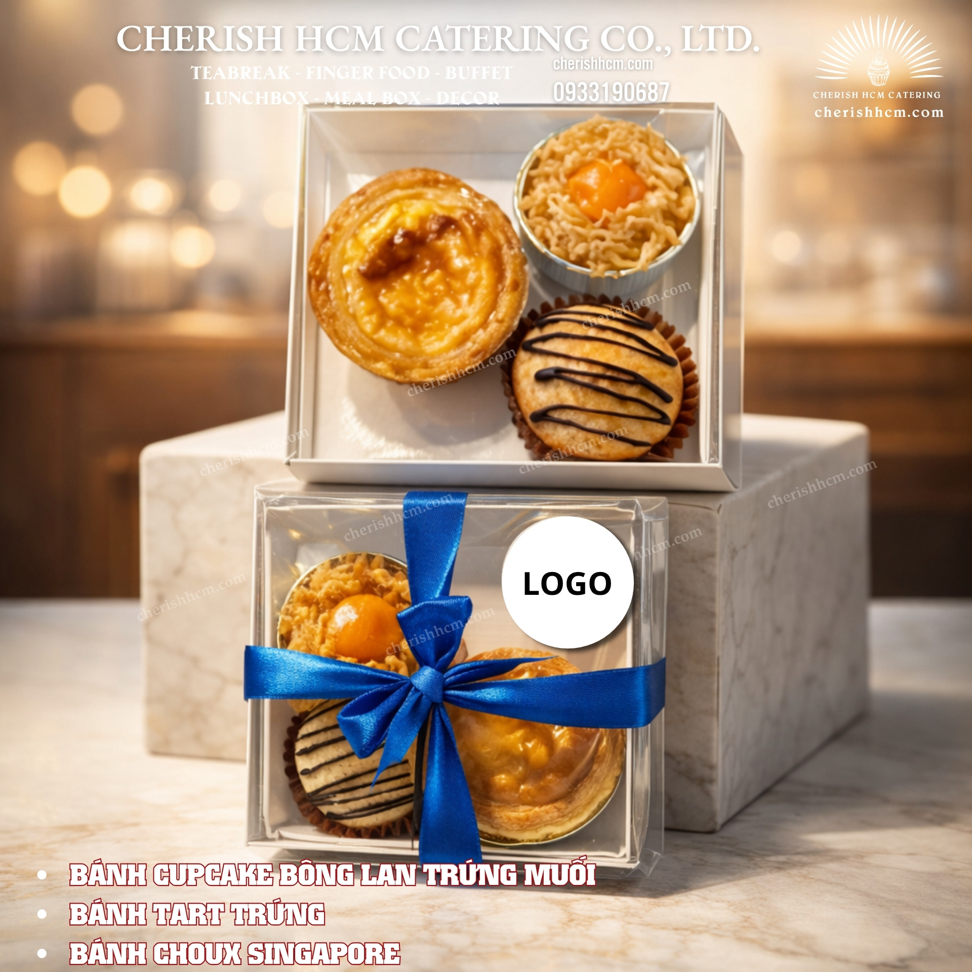 30725 Teabreak box- Bites Box 1 bánh mặn 2 bánh ngọt