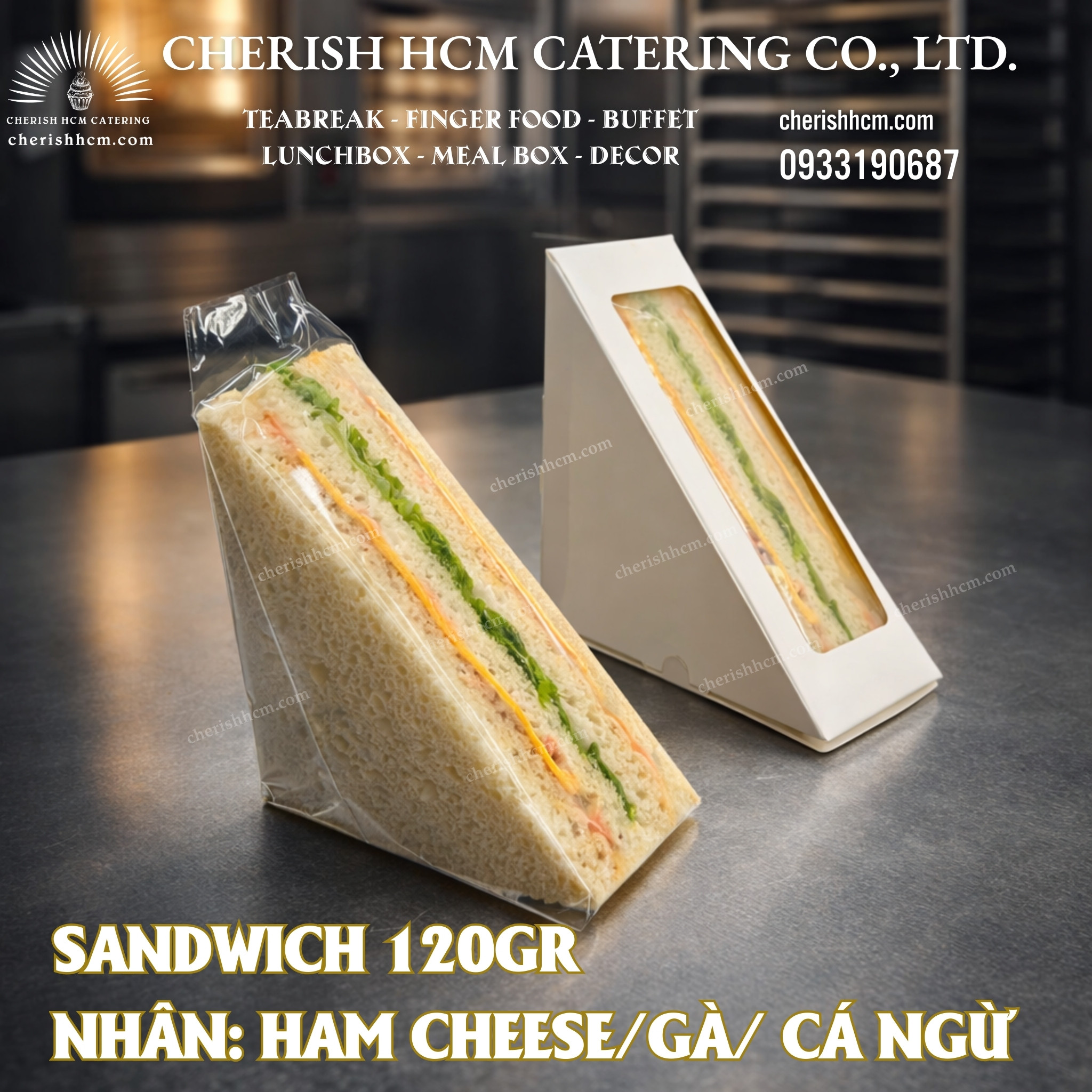 Sandwich ăn sáng/ Breakfast box Sandwich 120gr