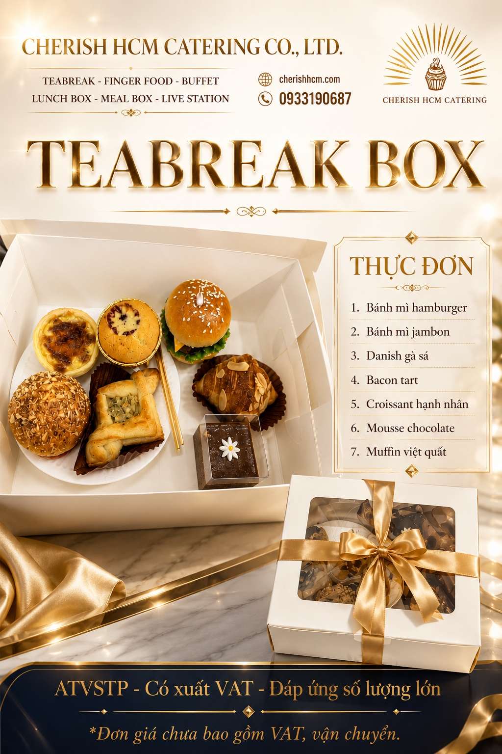 25626 Teabreak box 4 bánh mặn 3 bánh ngọt
