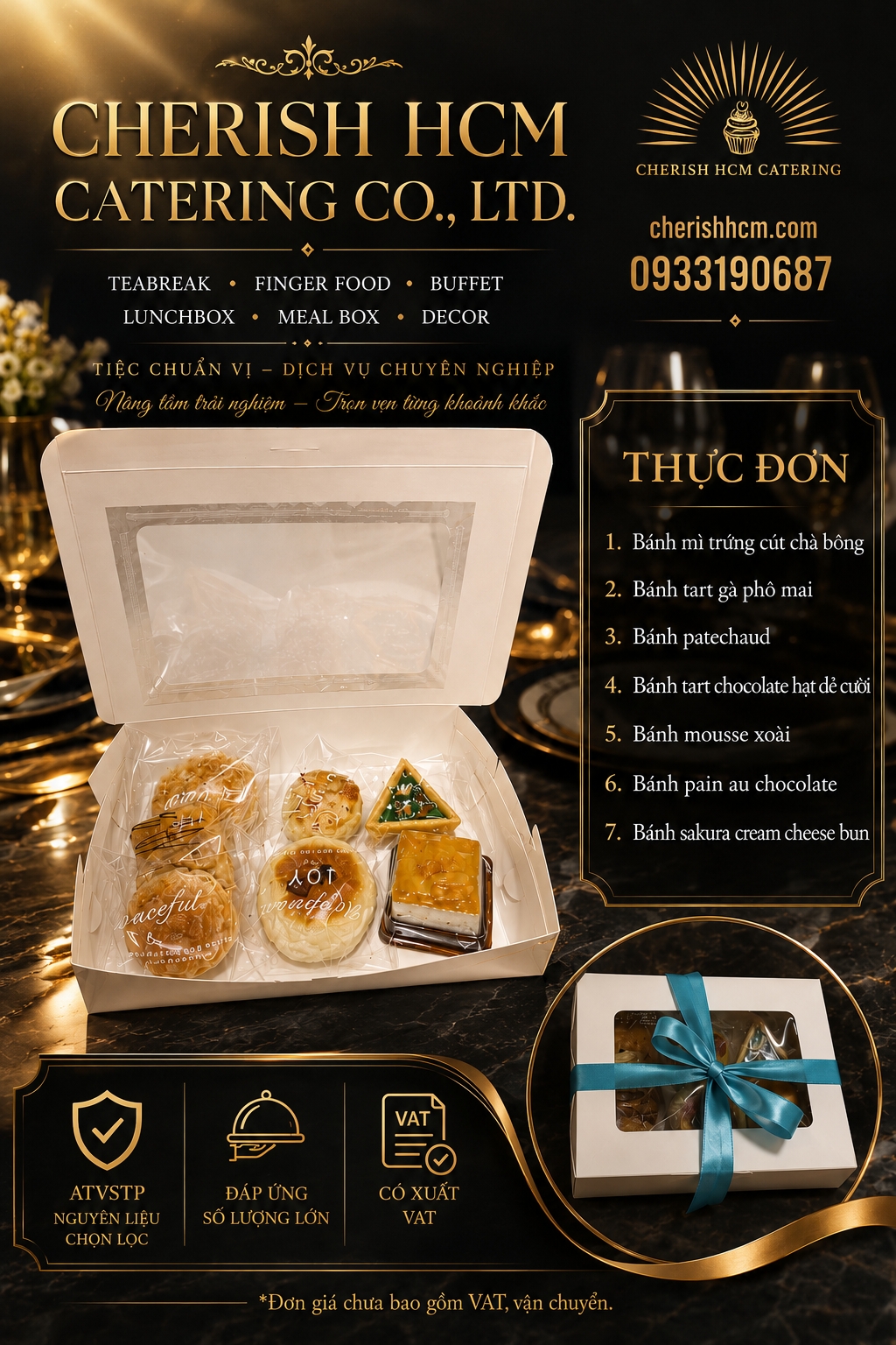 23626 Teabreak box 3 bánh mặn 4 bánh ngọt