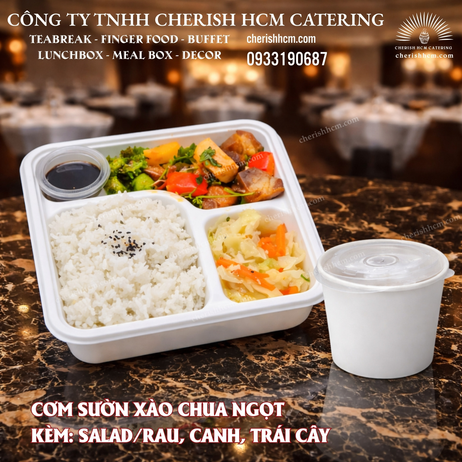 16824 Meal box - Cơm sườn xào chua ngọt/Sweet and Sour Pork Ribs with Rice