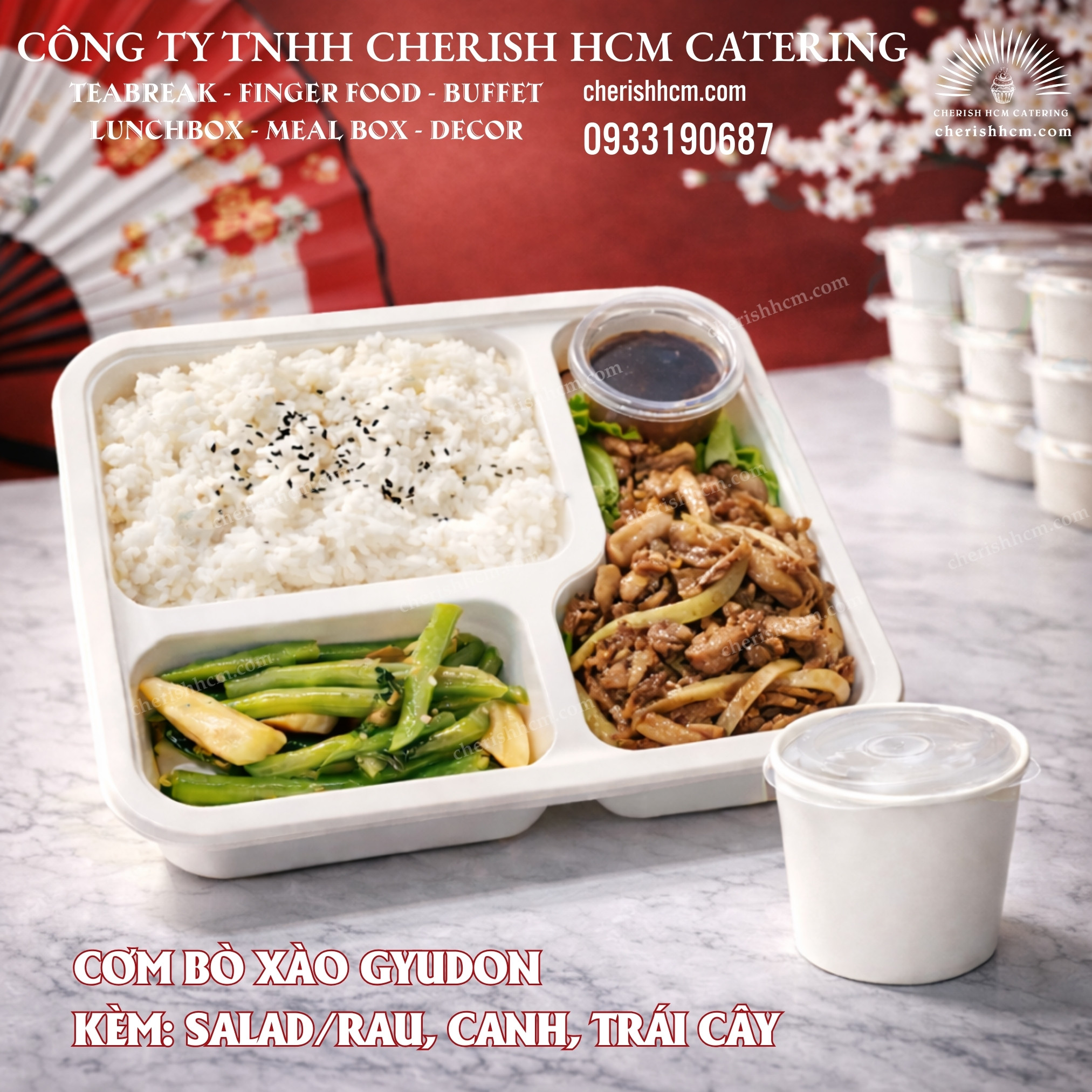 17824 Lunch box - Cơm bò xào gyudon