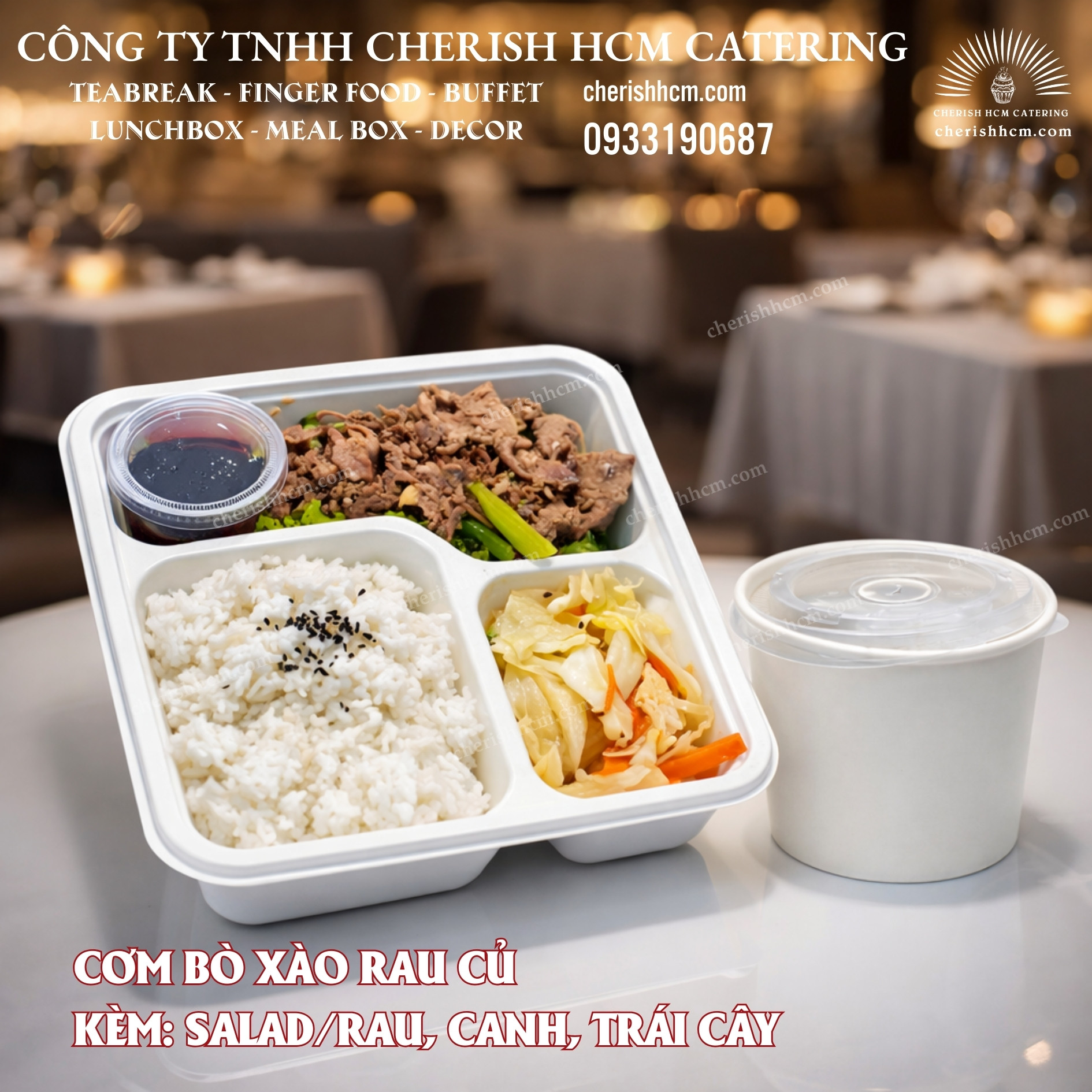 16824 Lunch box - Cơm bò xào rau củ